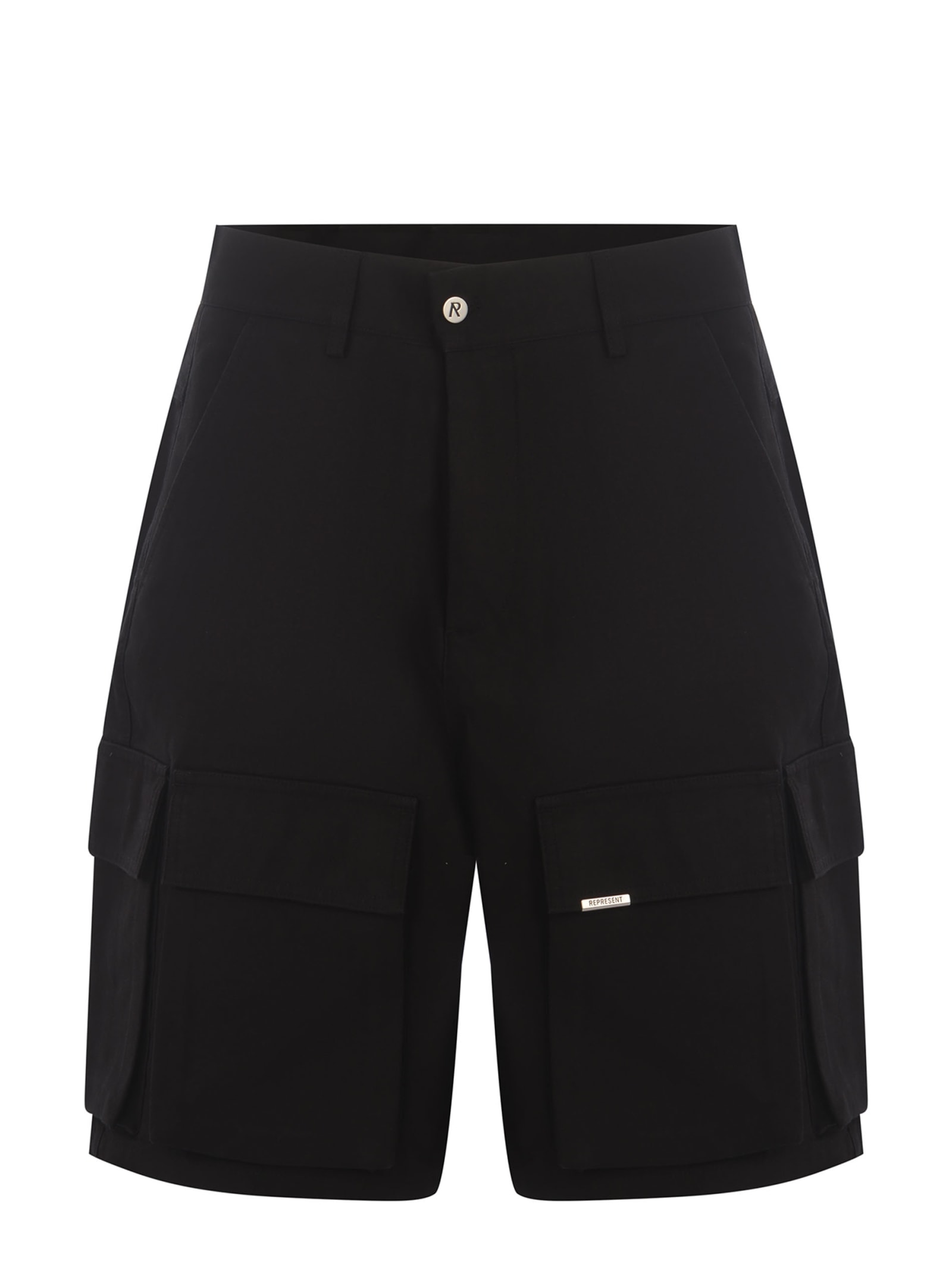 Represent Shorts  Made Of Cotton In Black