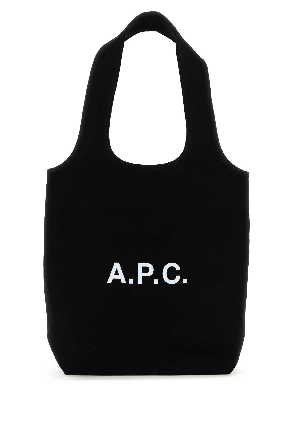 A. P.C. Black Canvas Small Ninon Shopping Bag