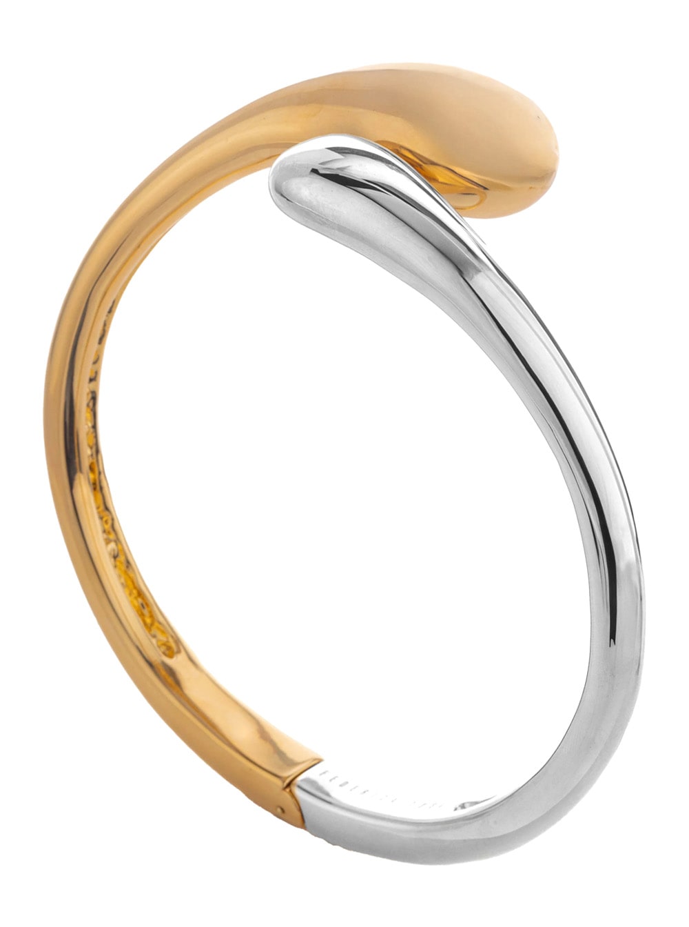 isa Metallic Bicolor Choker Necklace In Gold And Silver Plated Bronze Woman