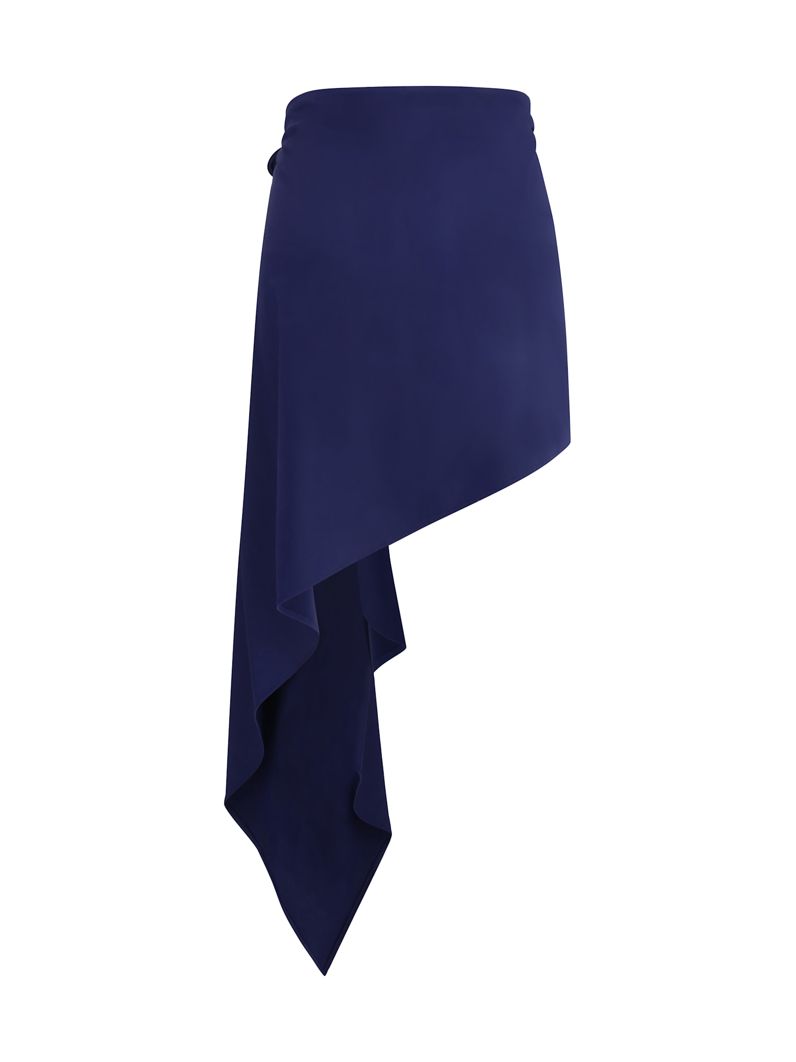 Magda Butrym Rosette Asymmetric Swim Mini Skirt In Navy