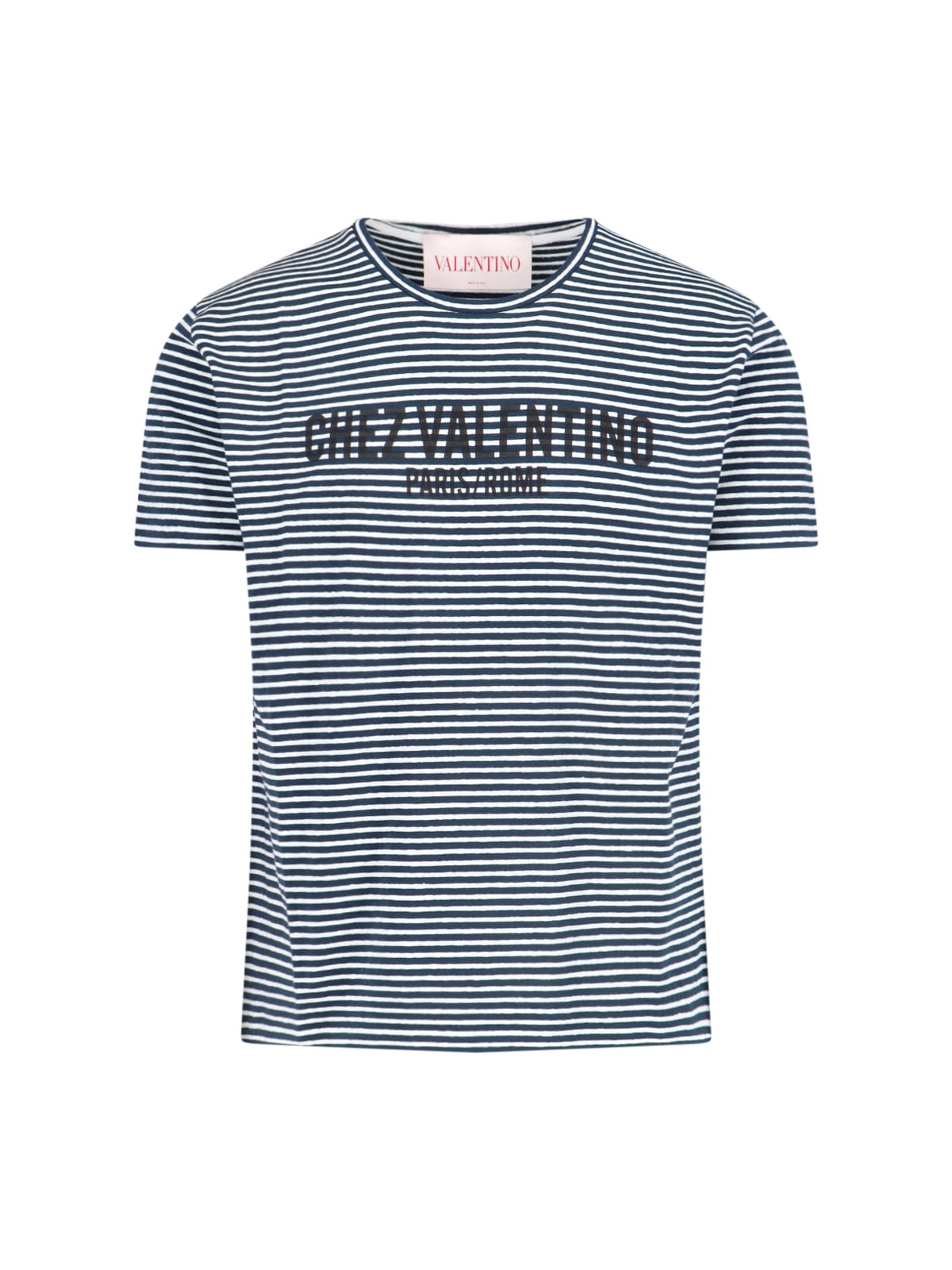 Valentino Chez Striped T-shirt In Blue