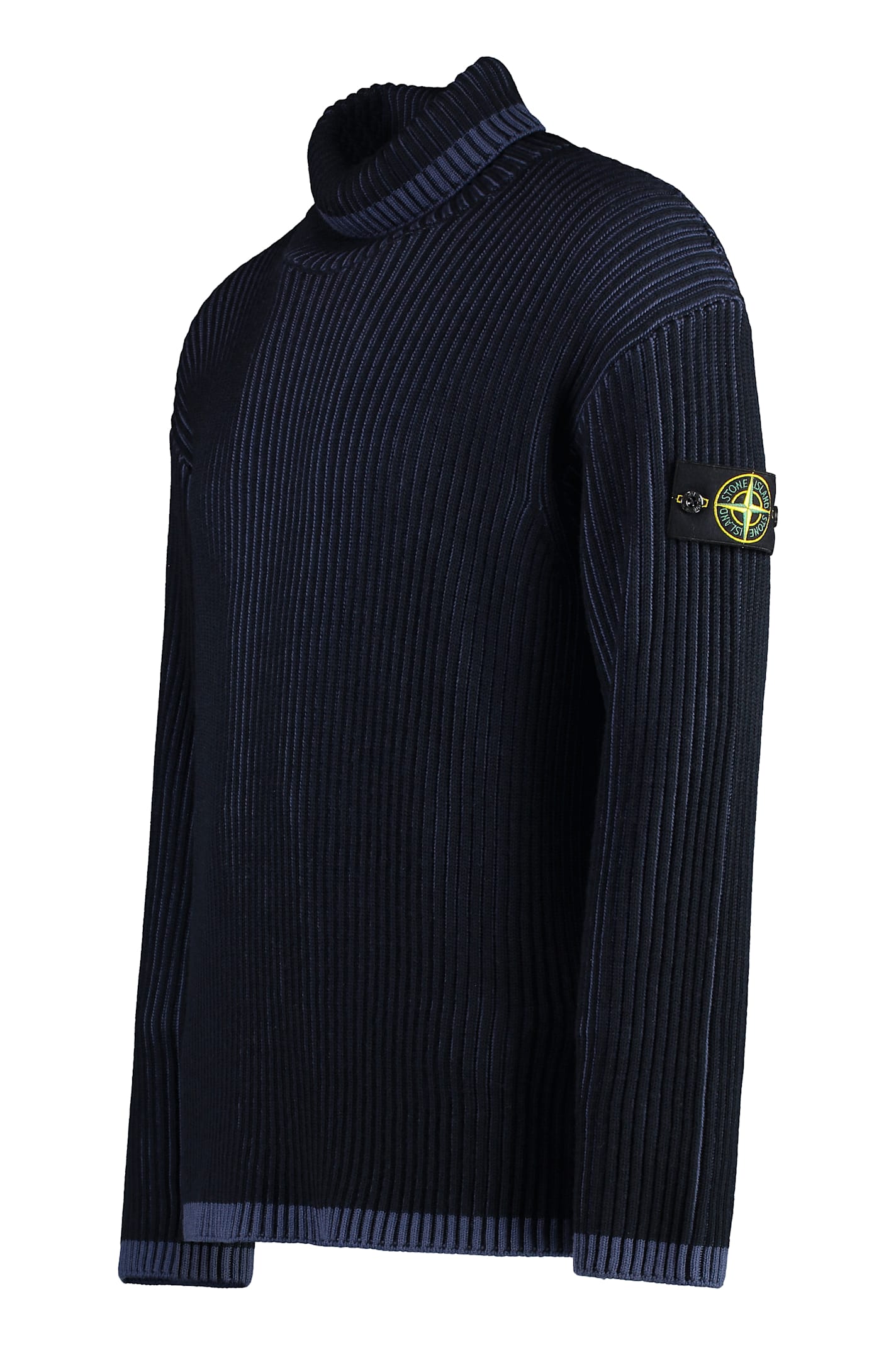 STONE ISLAND VIRGIN WOOL TURTLENECK SWEATER 