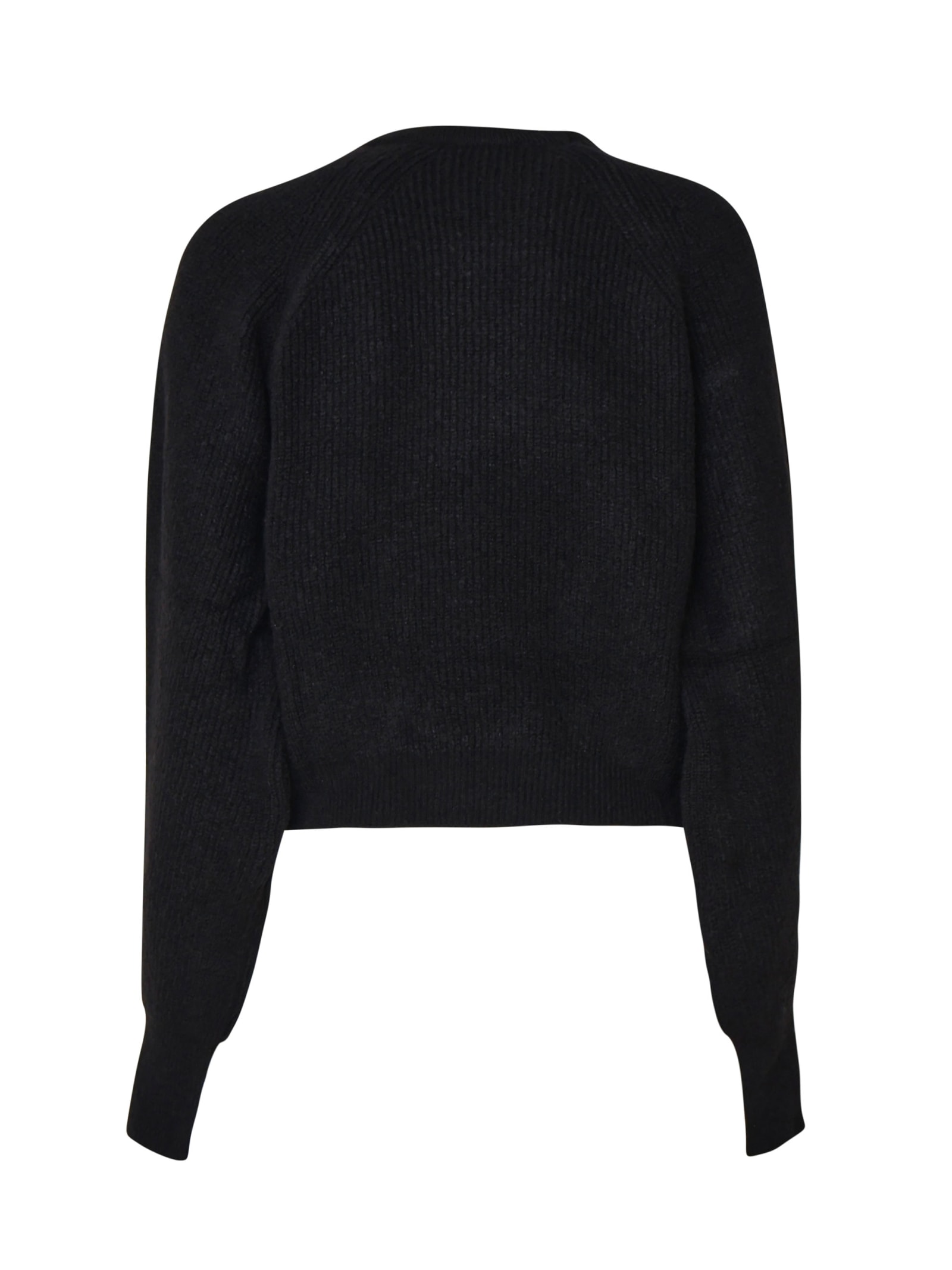 Mariuccia Milano Ribbed Crew-neck Sweater In Black