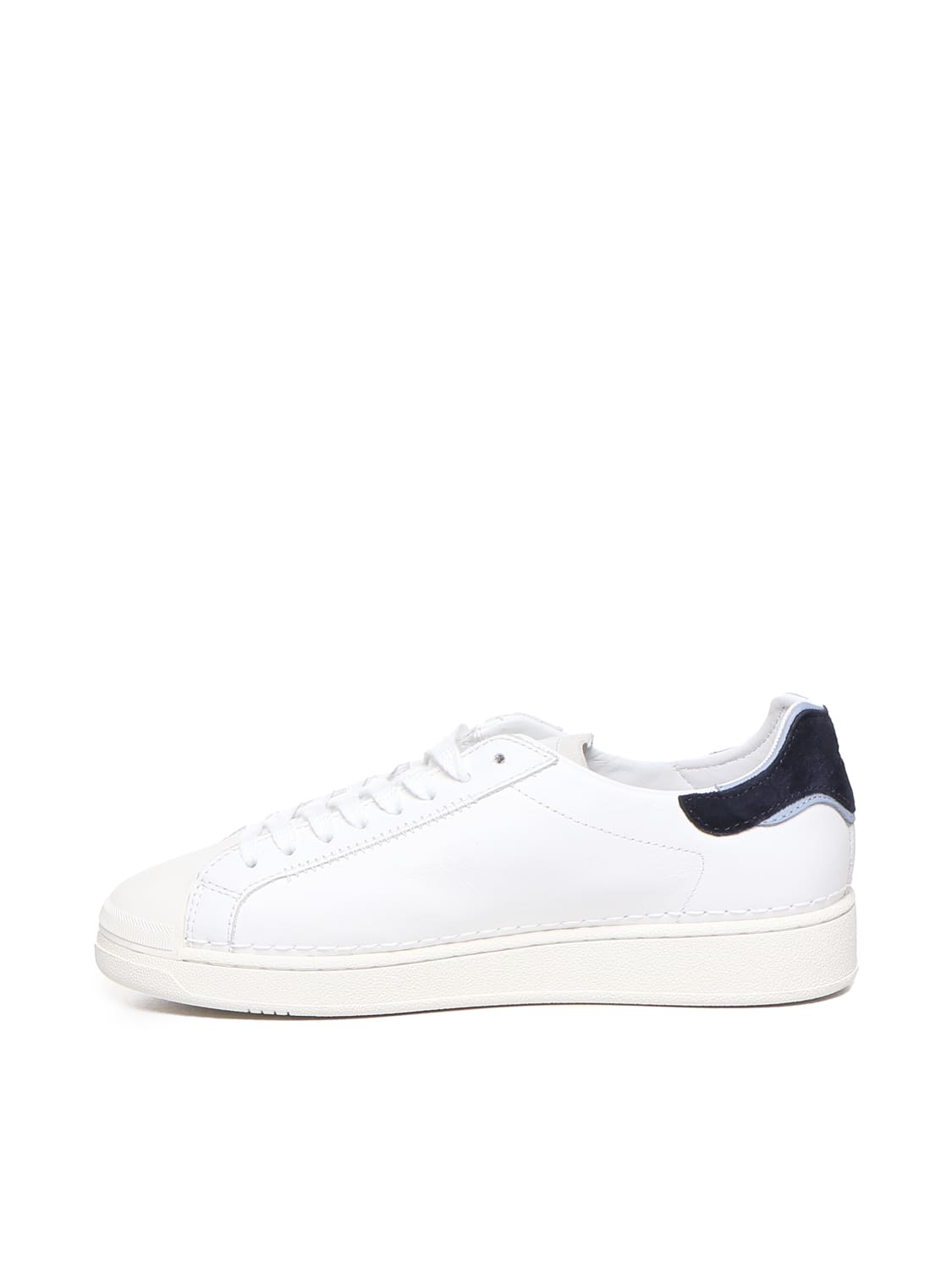 Shop Date Calfskin Sneakers In White-blue