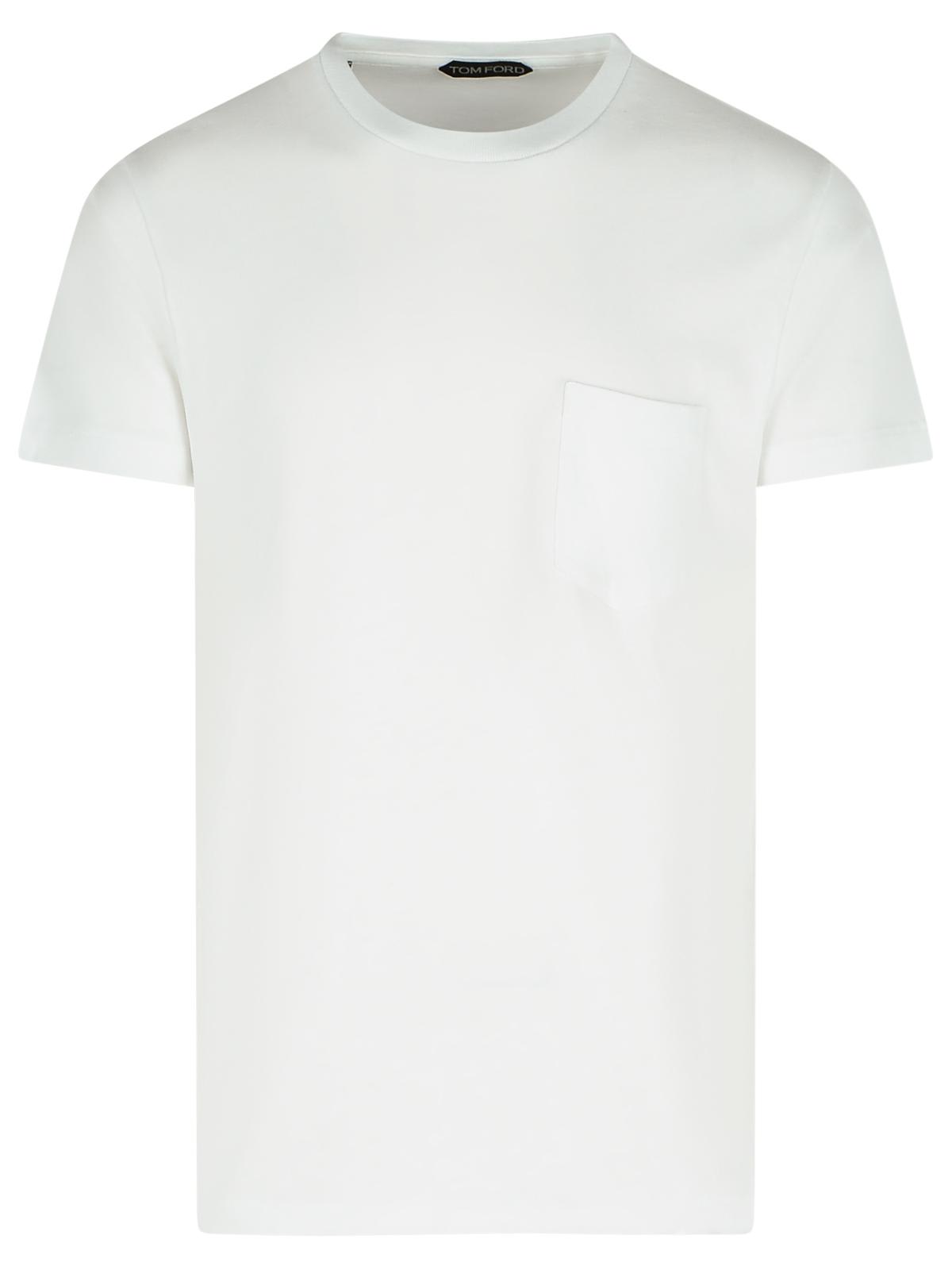 Tom Ford Cotton T-shirts Chest Pocket In White
