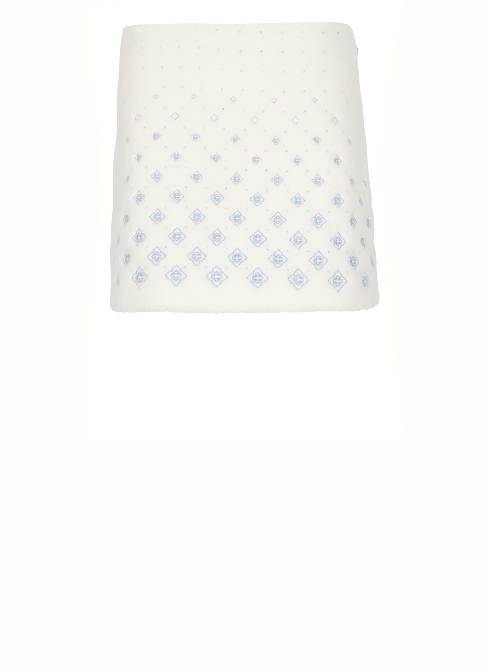 Casablanca Midi Length Skirt Logo Pattern In White