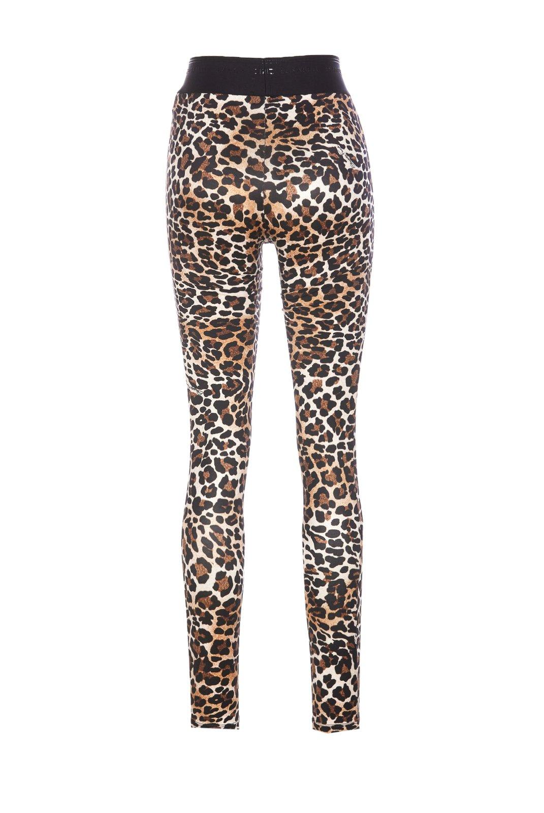 Shop Elisabetta Franchi Animalier Printed Slim Fit Leggings In Brown