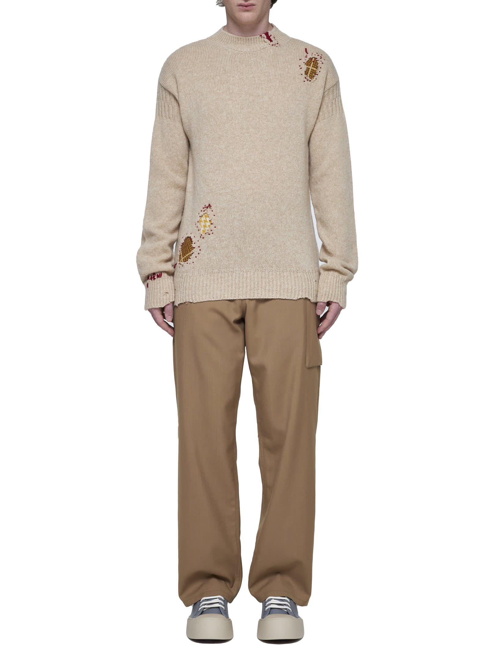 Shop Marni Sweater In Moccasin