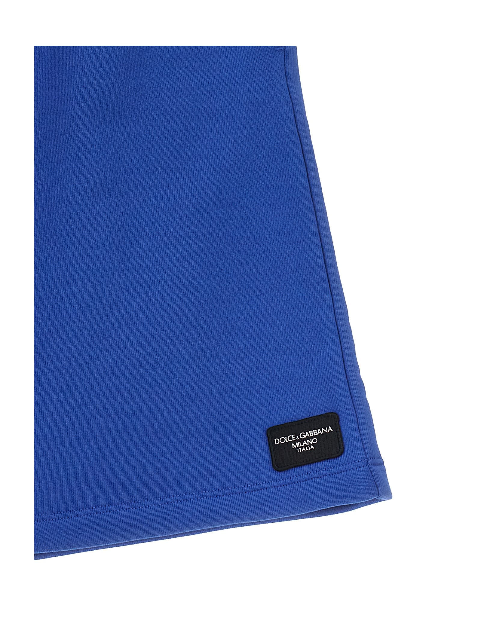 Shop Dolce & Gabbana Logo Bermuda Shorts In Blue