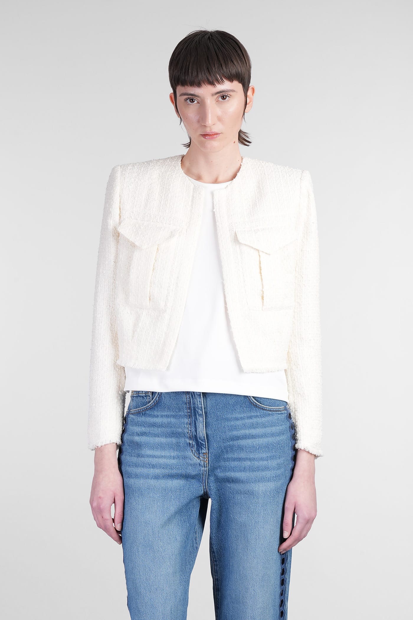 Iro Siname Casual Jacket In Beige Polyester