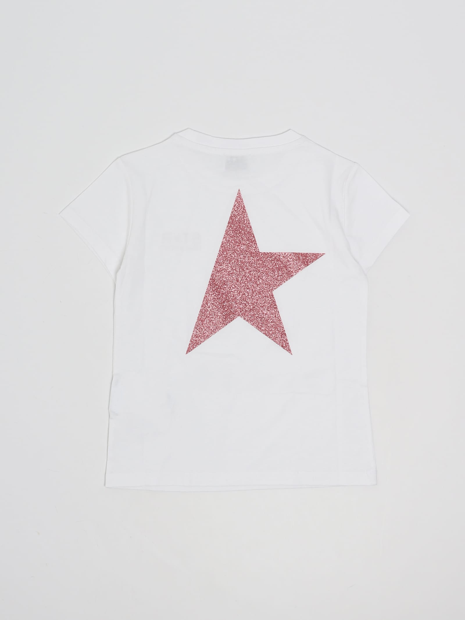 Shop Golden Goose Big Star Printed T-shirt In Bianco-rosa