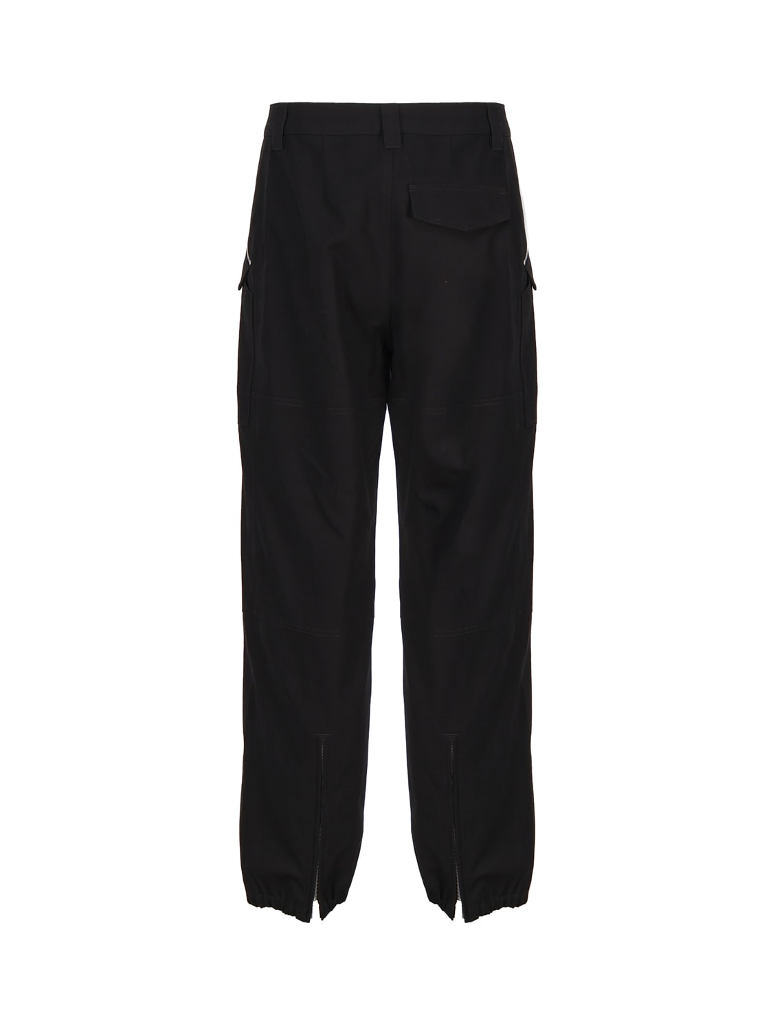 Shop Loewe Cargo Trousers In Cotton In Black