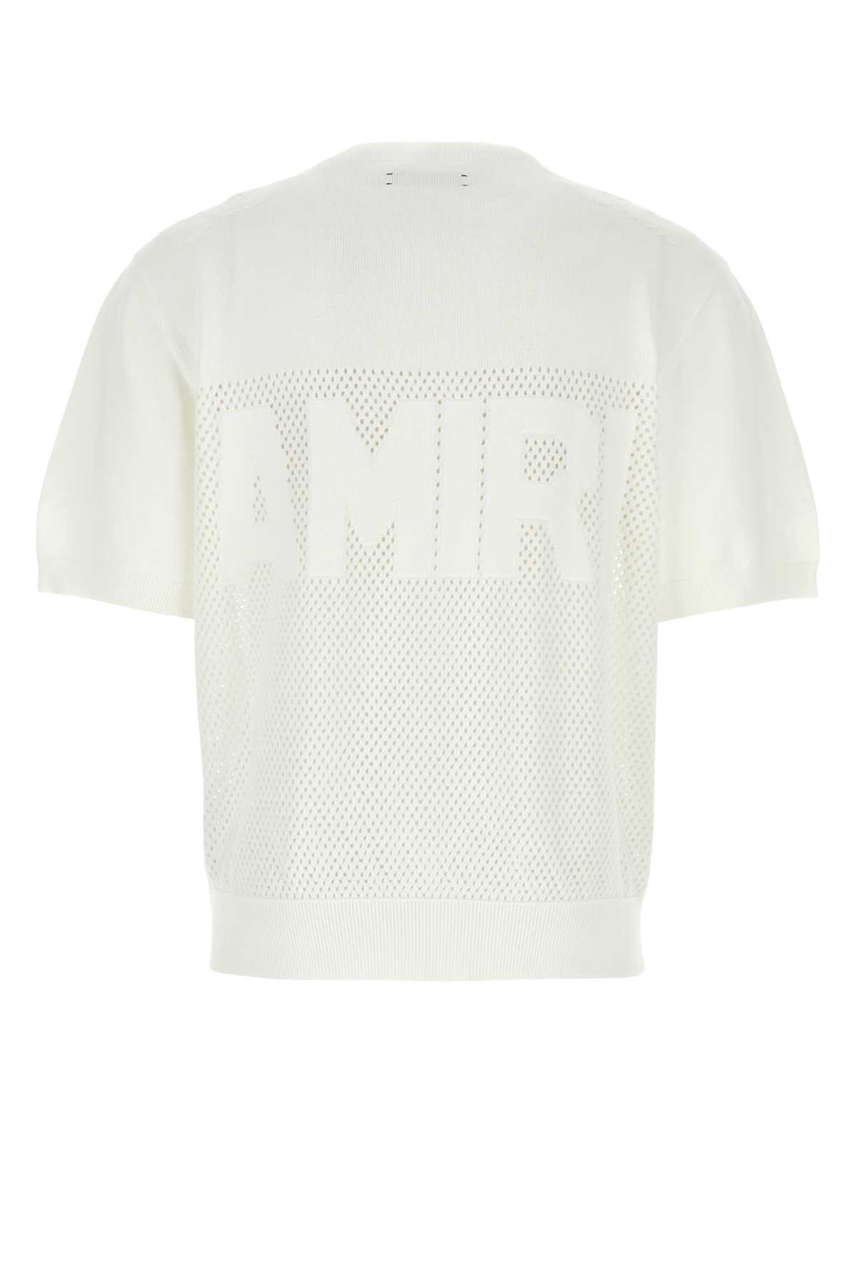 Shop Amiri White Cotton T-shirt