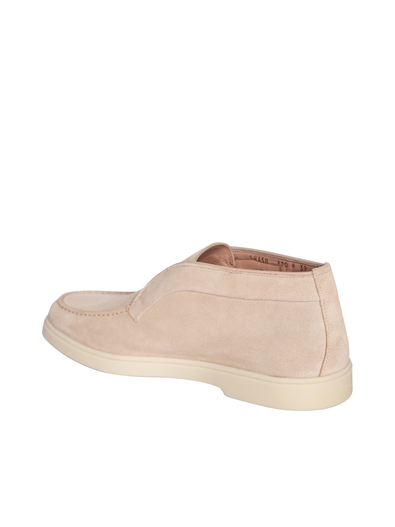 Santoni Suede Low-top Loafers Rubber Sole In Pink