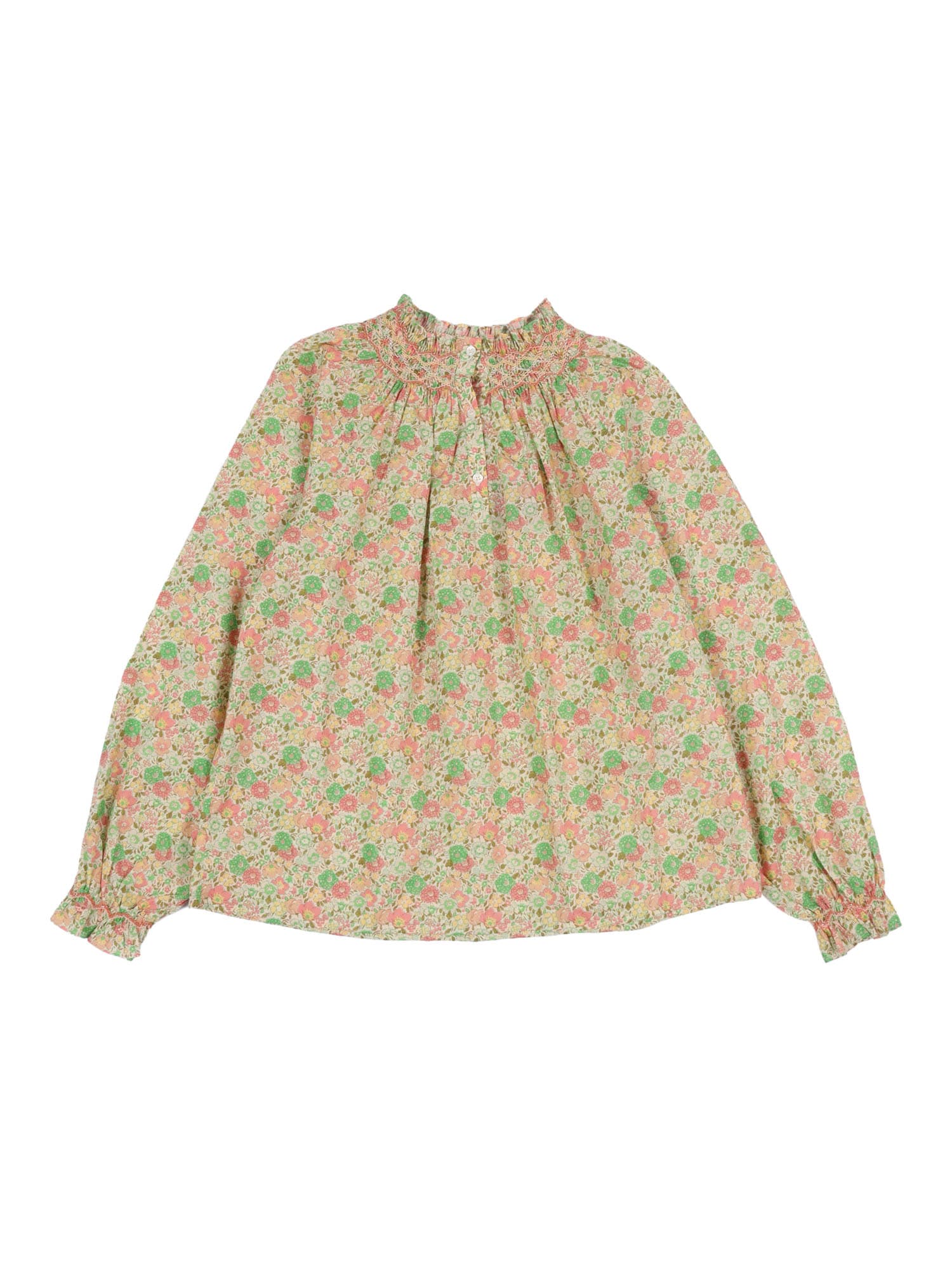 Bonpoint Smockee Petale Blouse In Pink