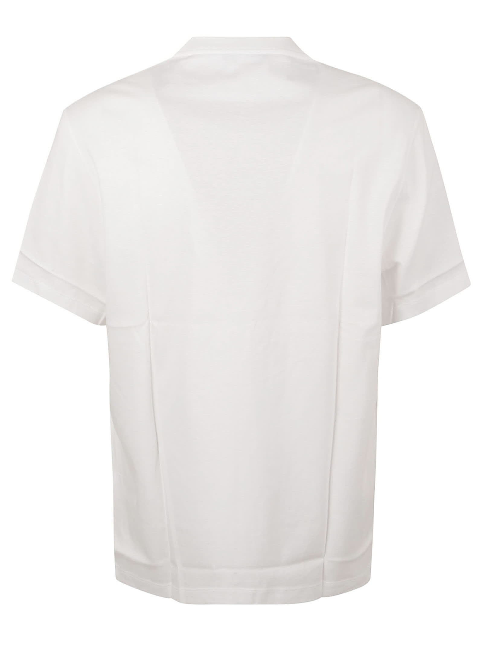 Shop Versace Striped Jersey T-shirt In Optical White