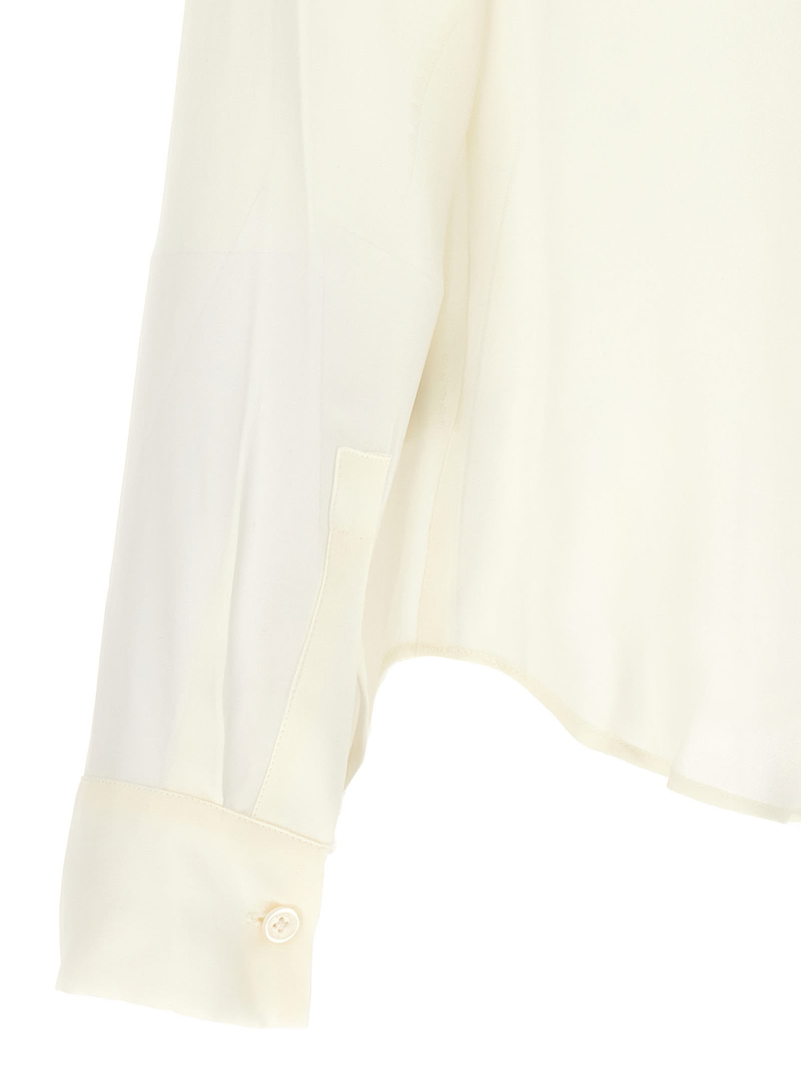 Shop Michael Kors Pussy Bow Blouse In Beige