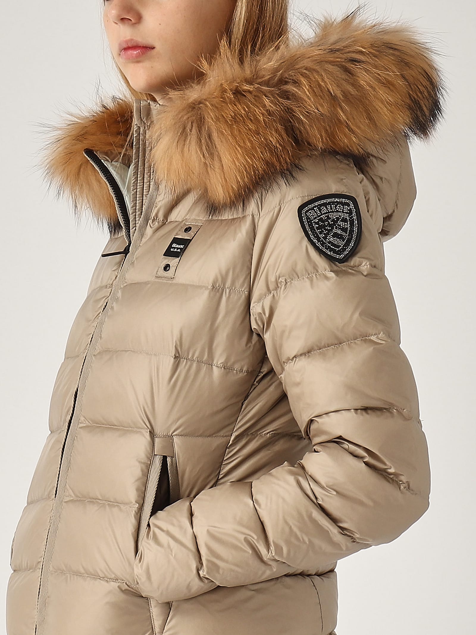 Shop Blauer Arcadia Jacket In Beige Chiaro