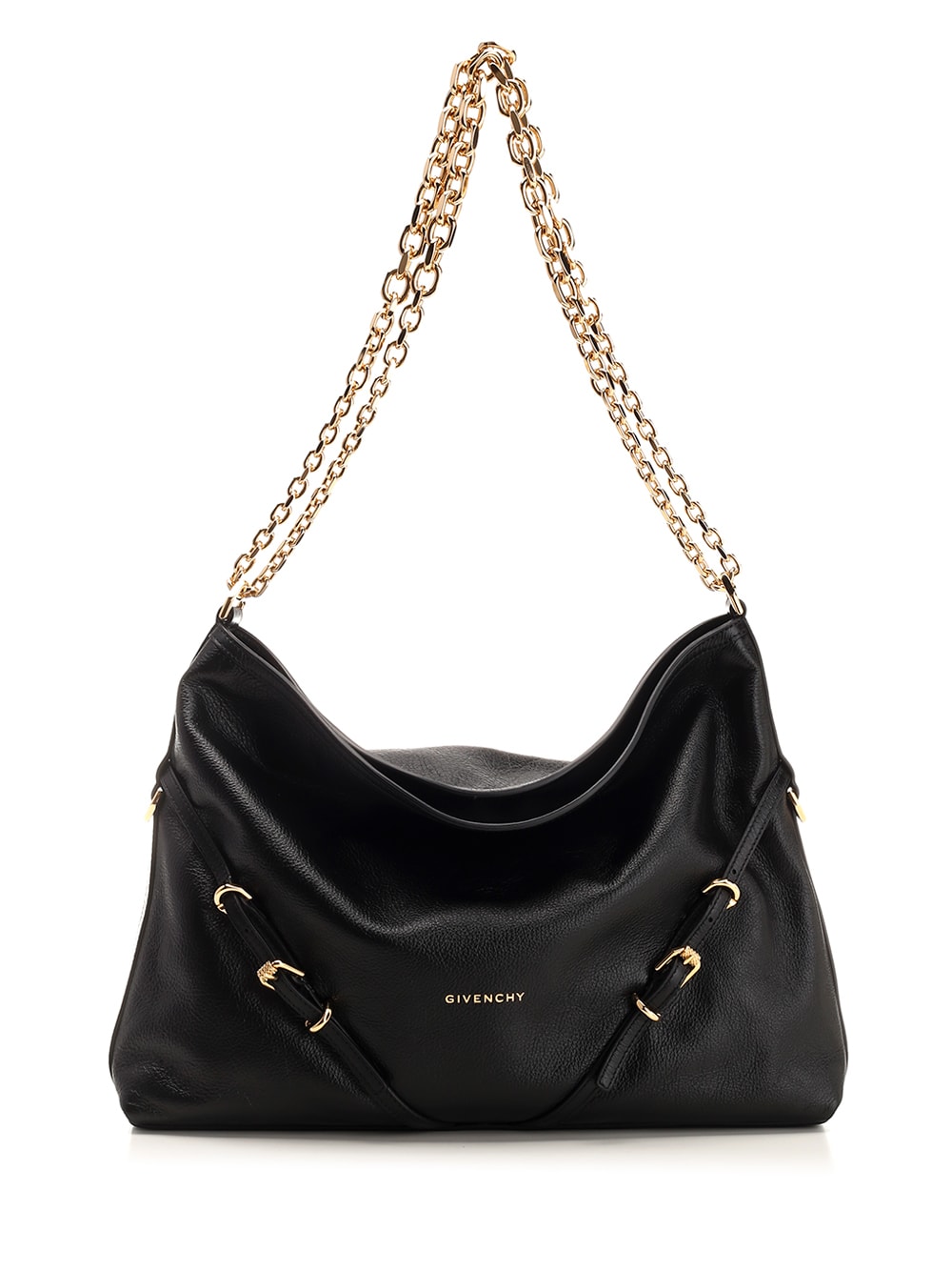 Shop Givenchy Voyou Chain Bag In Black