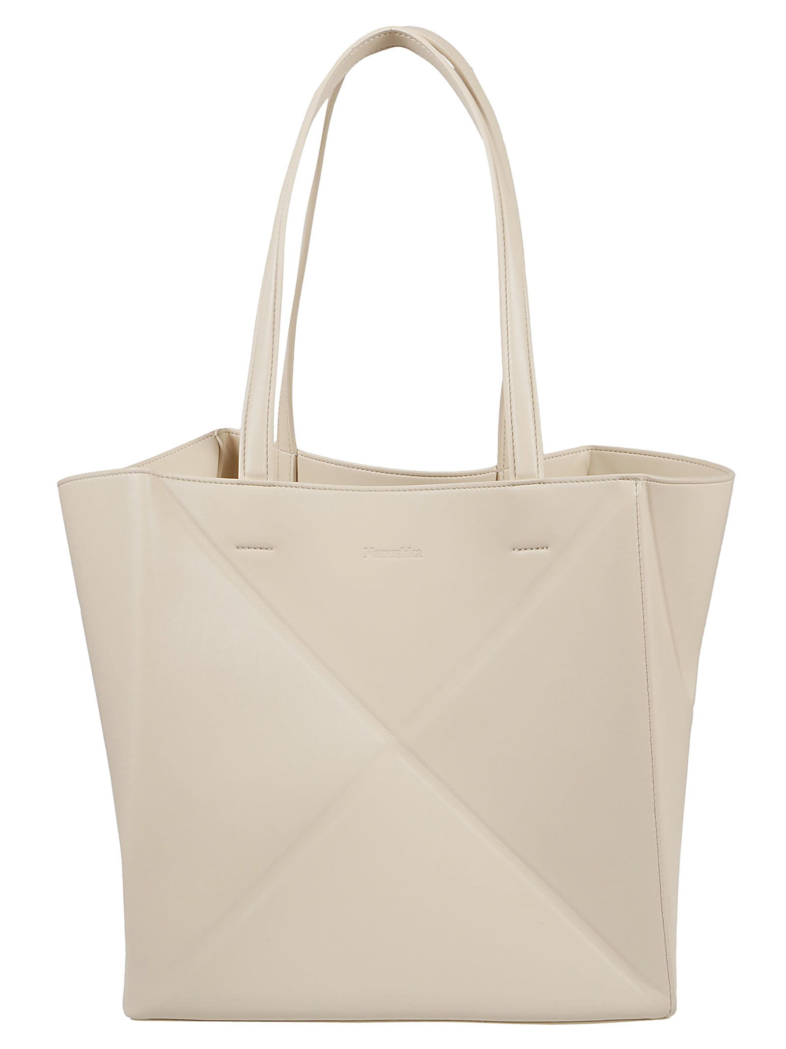 Nanushka The Origami Tote Bag In Creme | ModeSens