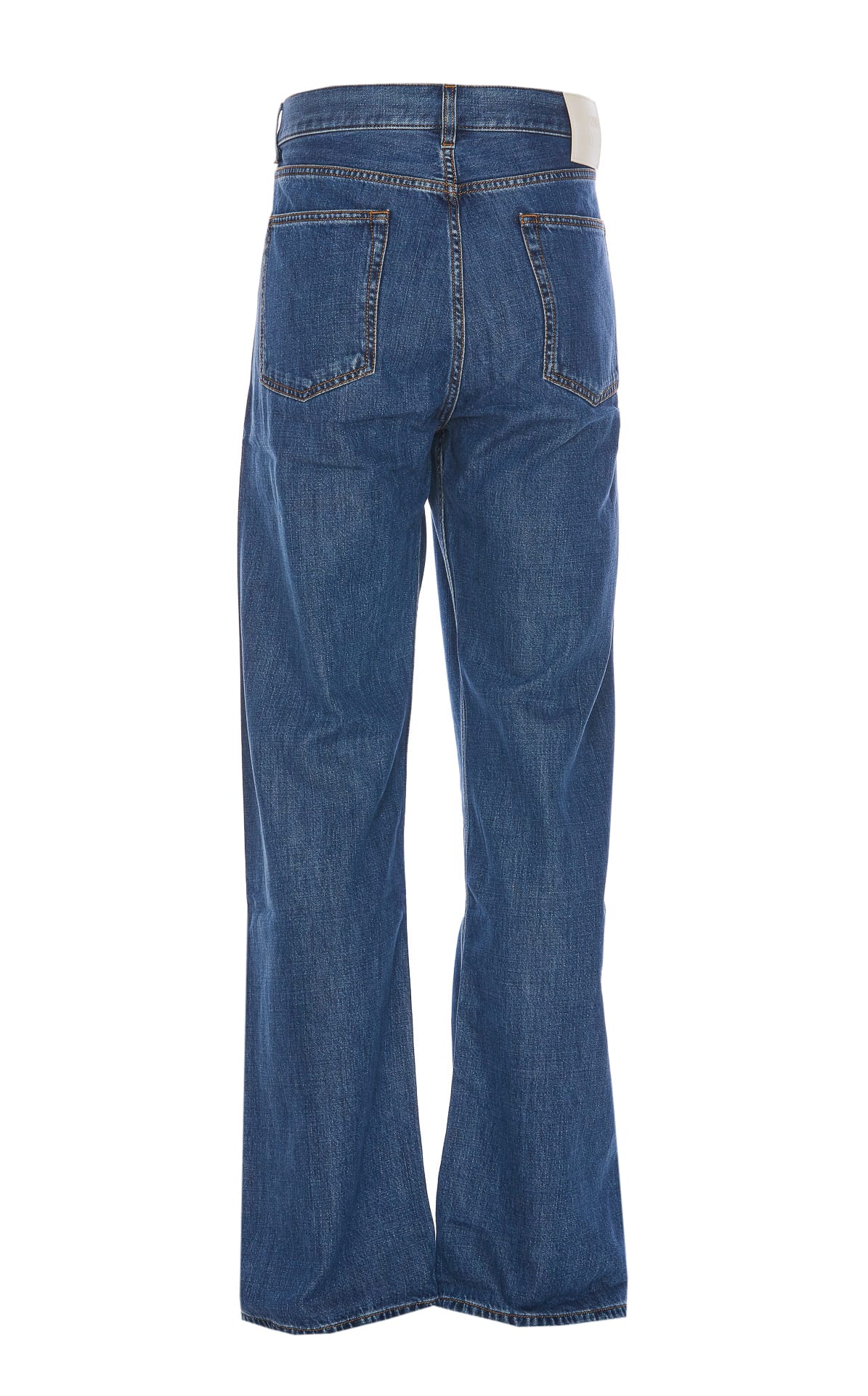 Shop Valentino Denim Pants In Blue