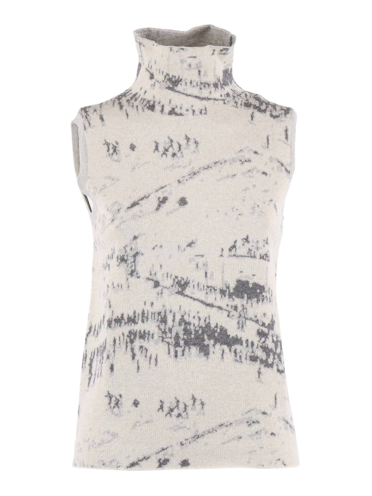 Ballantyne Turtleneck Slipover Sweater In Soft Wool-cotton Blend In Multi