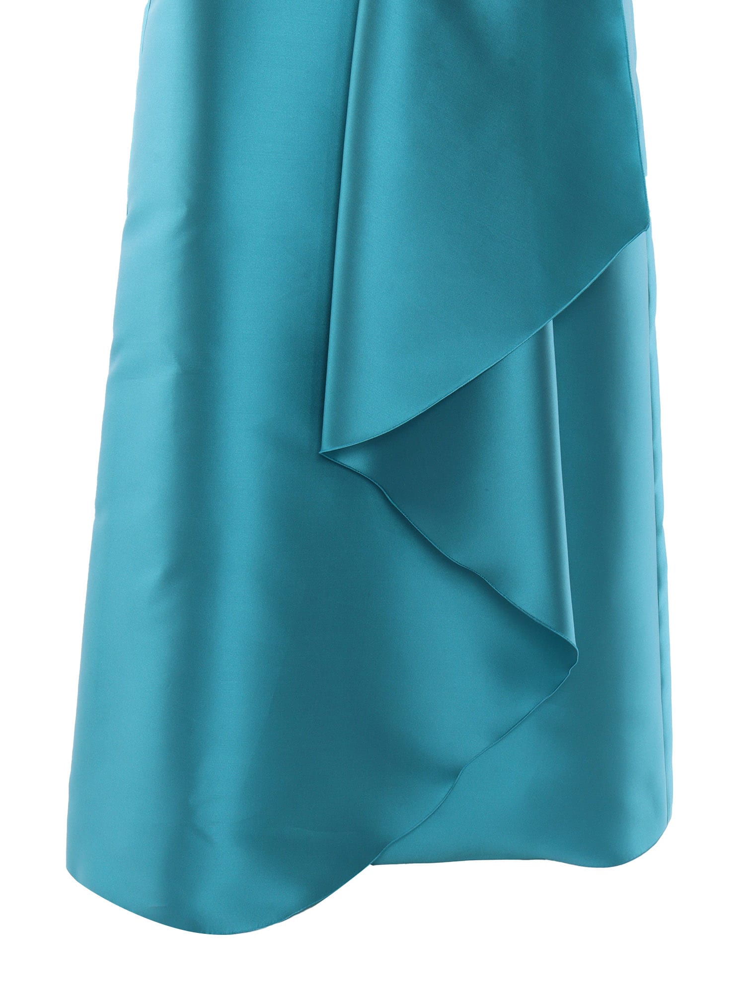 Shop Alberta Ferretti Long Turquoise Dress In Multicolor