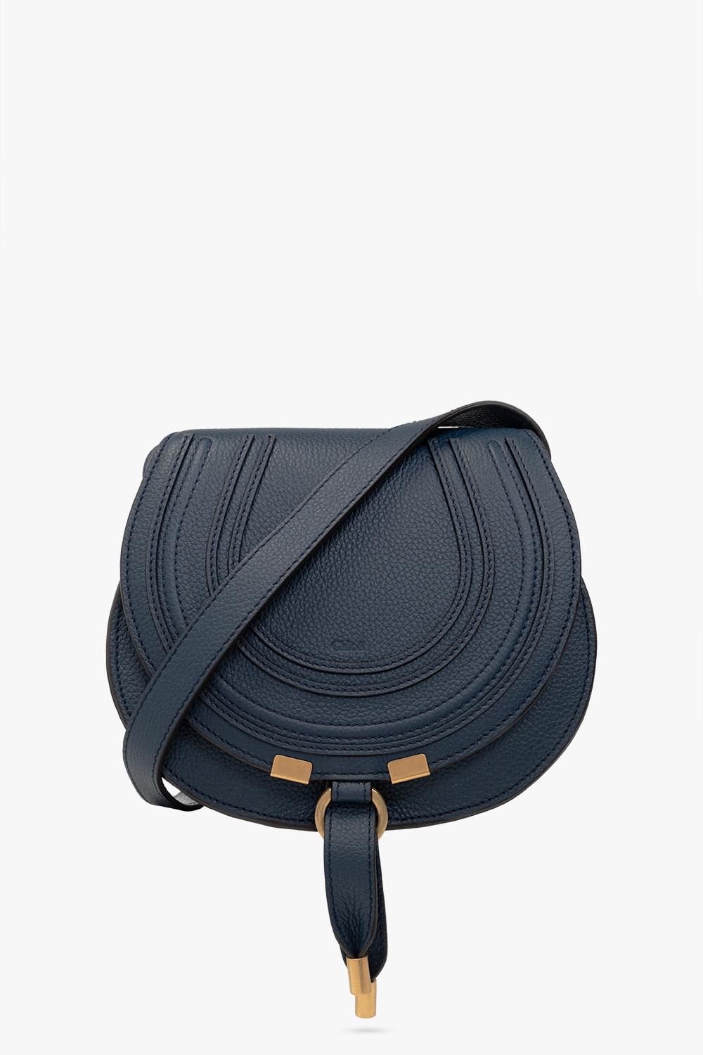 Shop Chloé Marcie Small Shoulder Bag In Blue