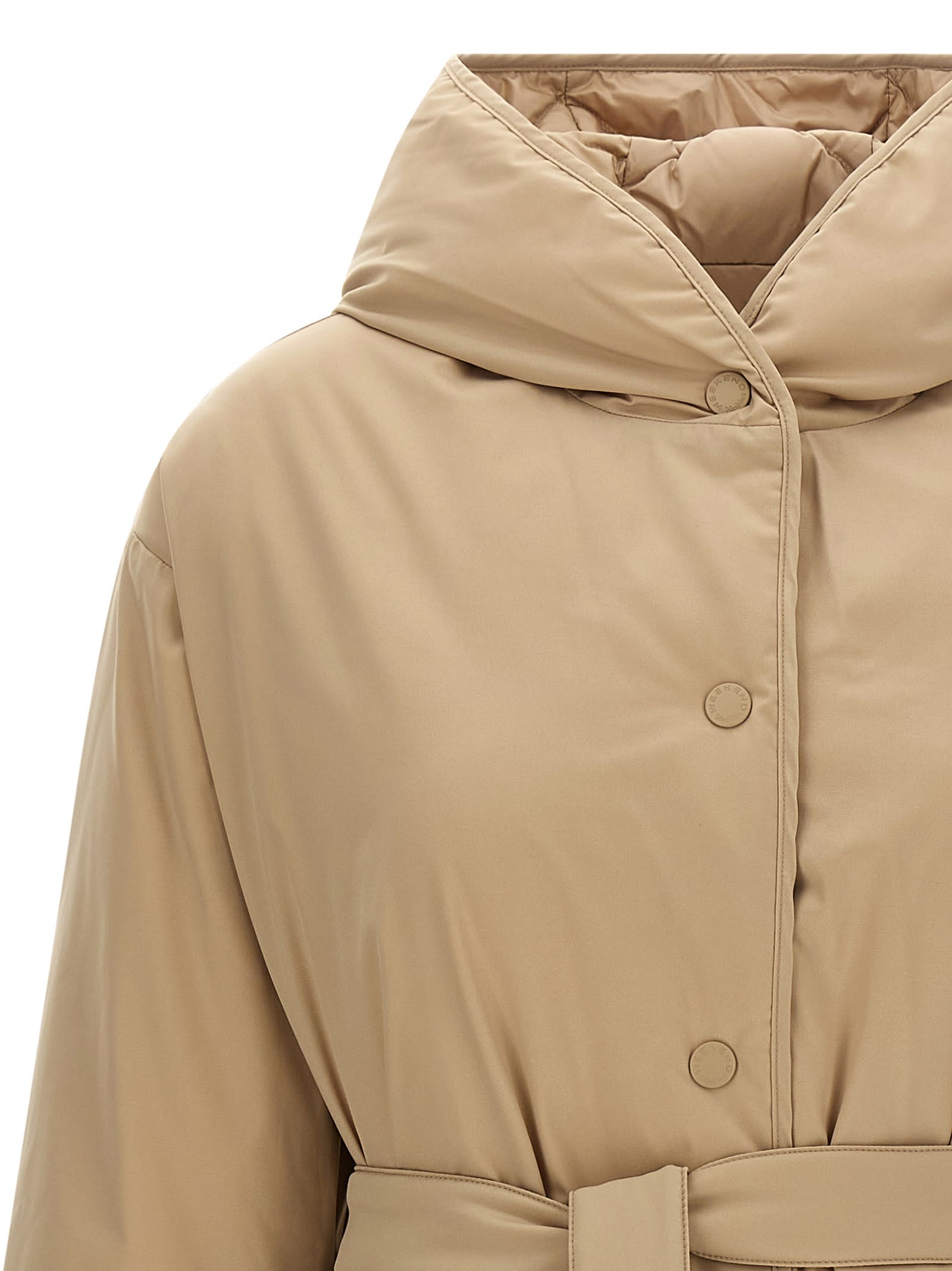 Weekend Max Mara Banfy Reversible Down Jacket In Brown