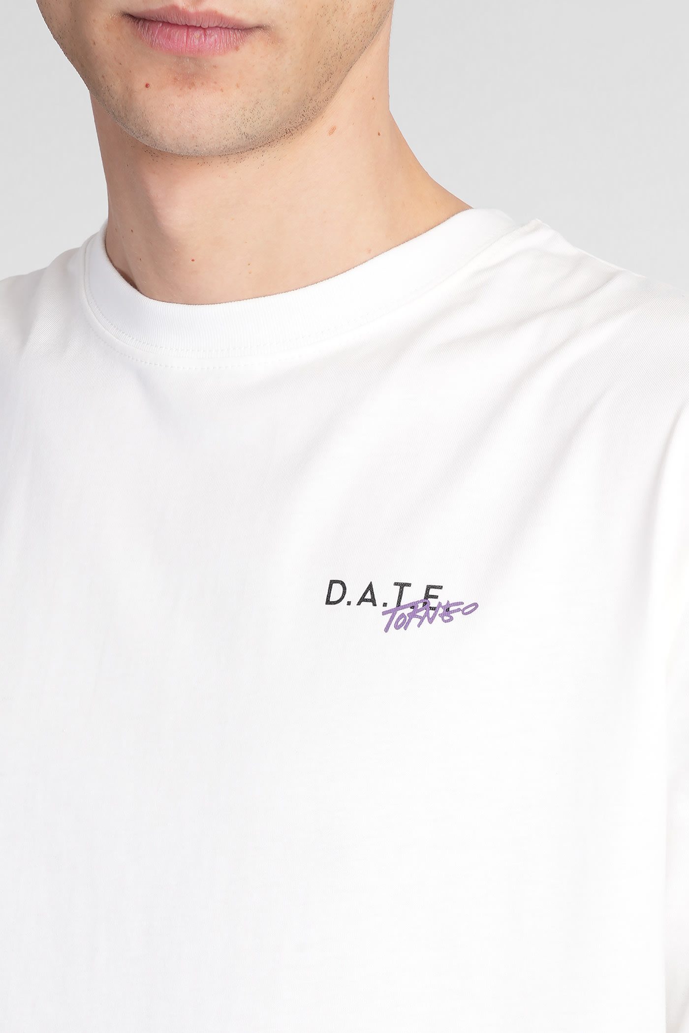 Date Torneo T-shirt In White Cotton In White