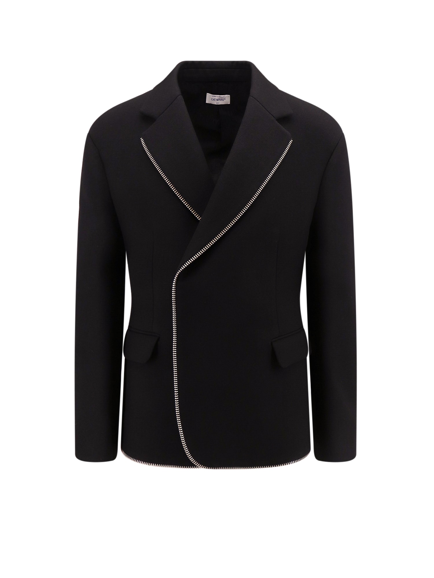 Off-white Off White Man Black Wool Blazer In Black