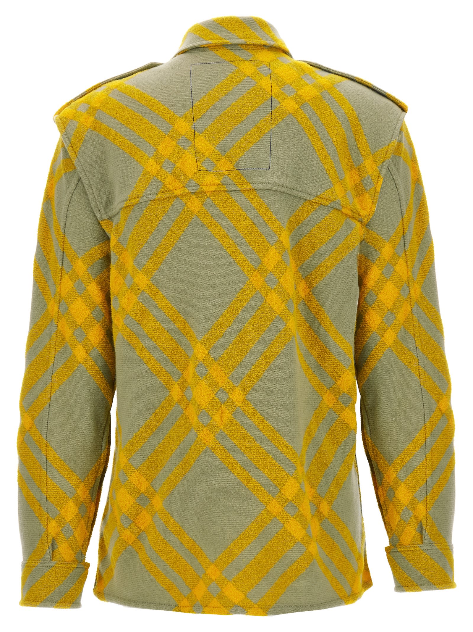 Burberry Women Shirt With Check Pattern In Yellow