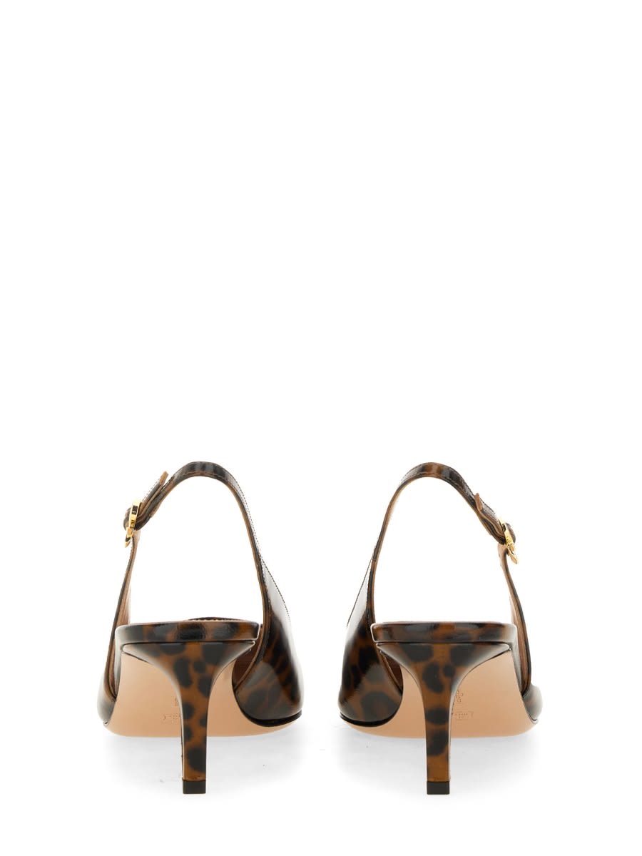 Shop Gianvito Rossi Slingback Christina In Animalier