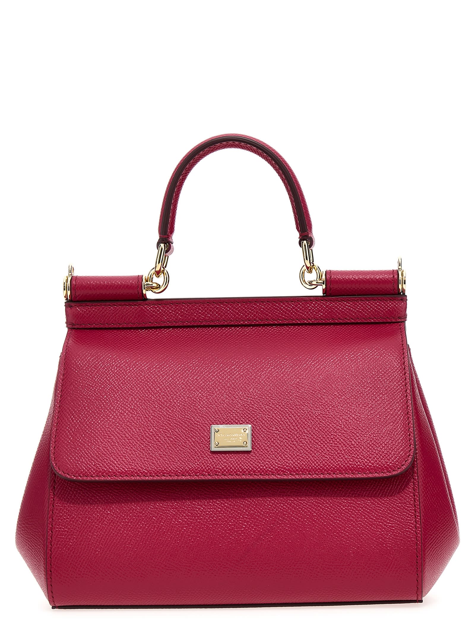 Shop Dolce & Gabbana Sicily Mini Handbag In Fuchsia