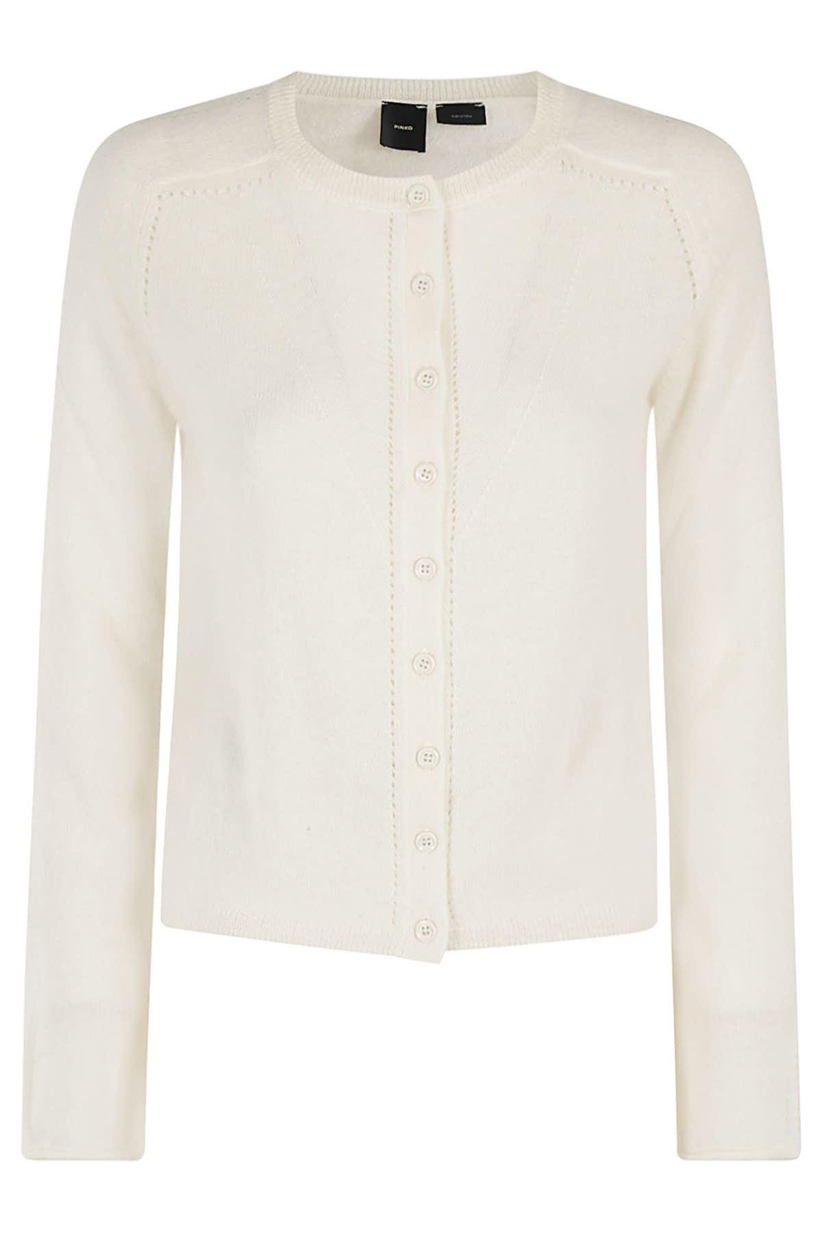 Shop Pinko Potatura Cardigan Soft In Bianco Purezza