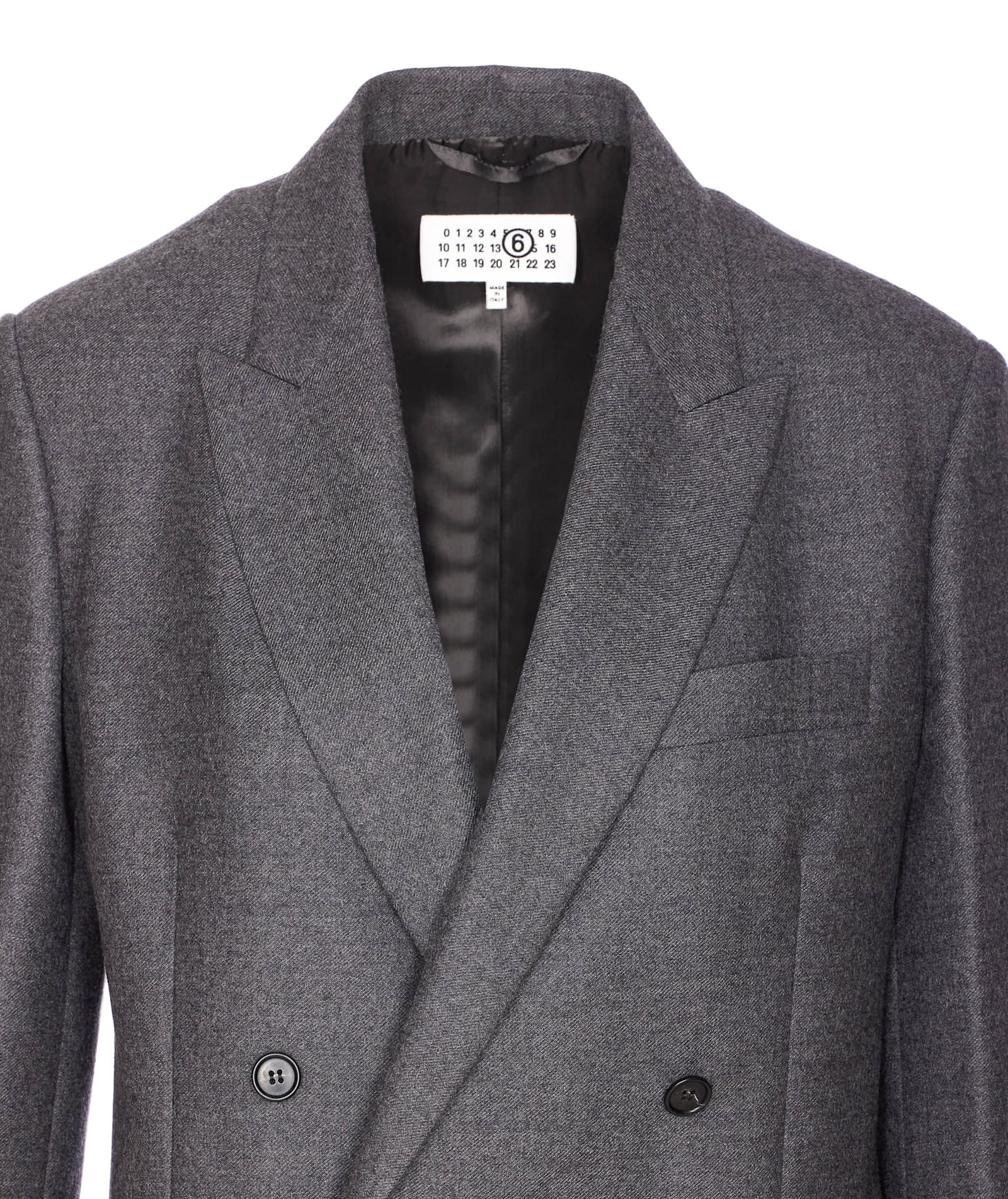 Mm6 Maison Margiela Vent Back Front Pockets Lapels Notched In Gray