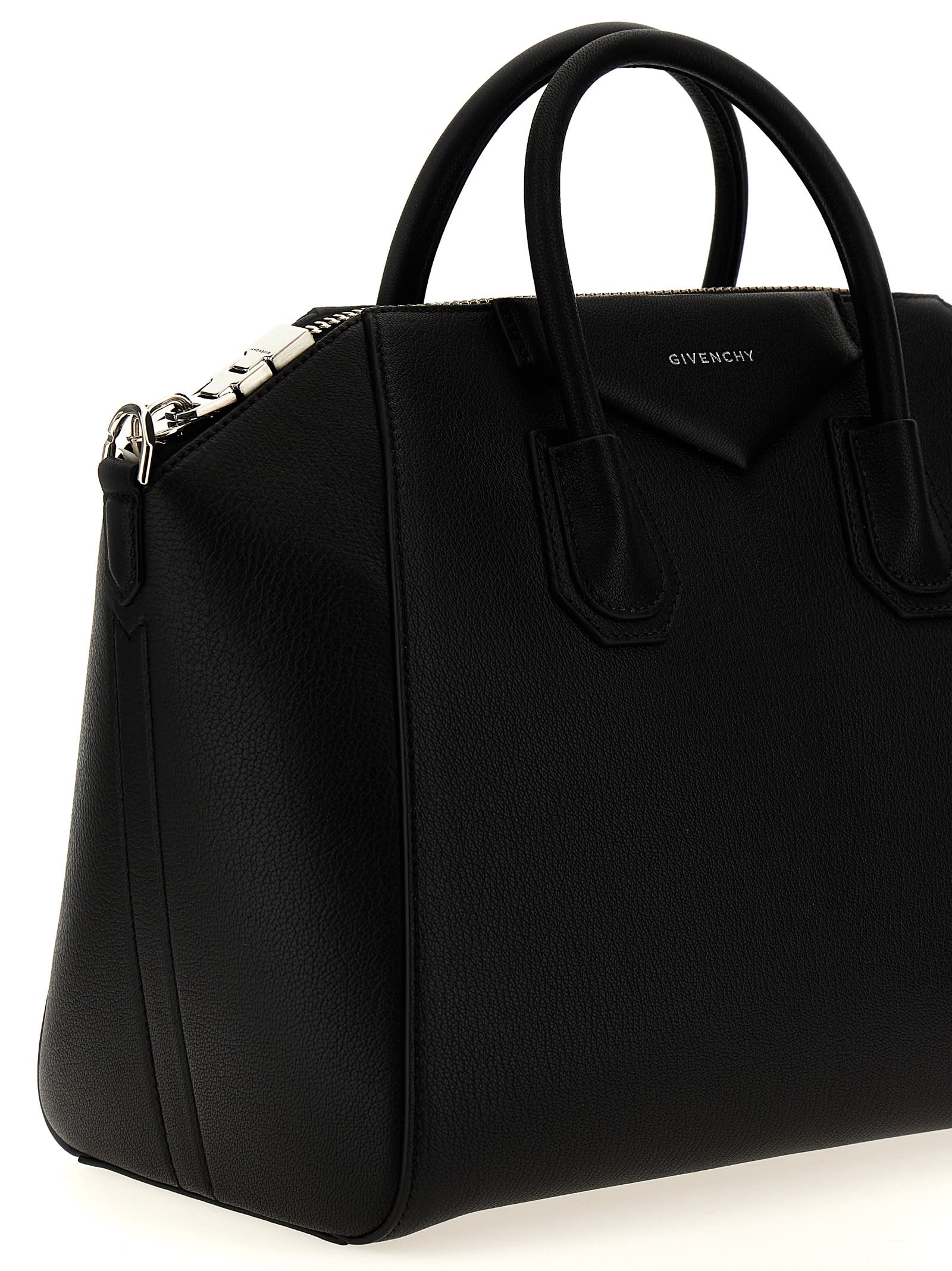 Shop Givenchy Antigona Medium Handbag In Black