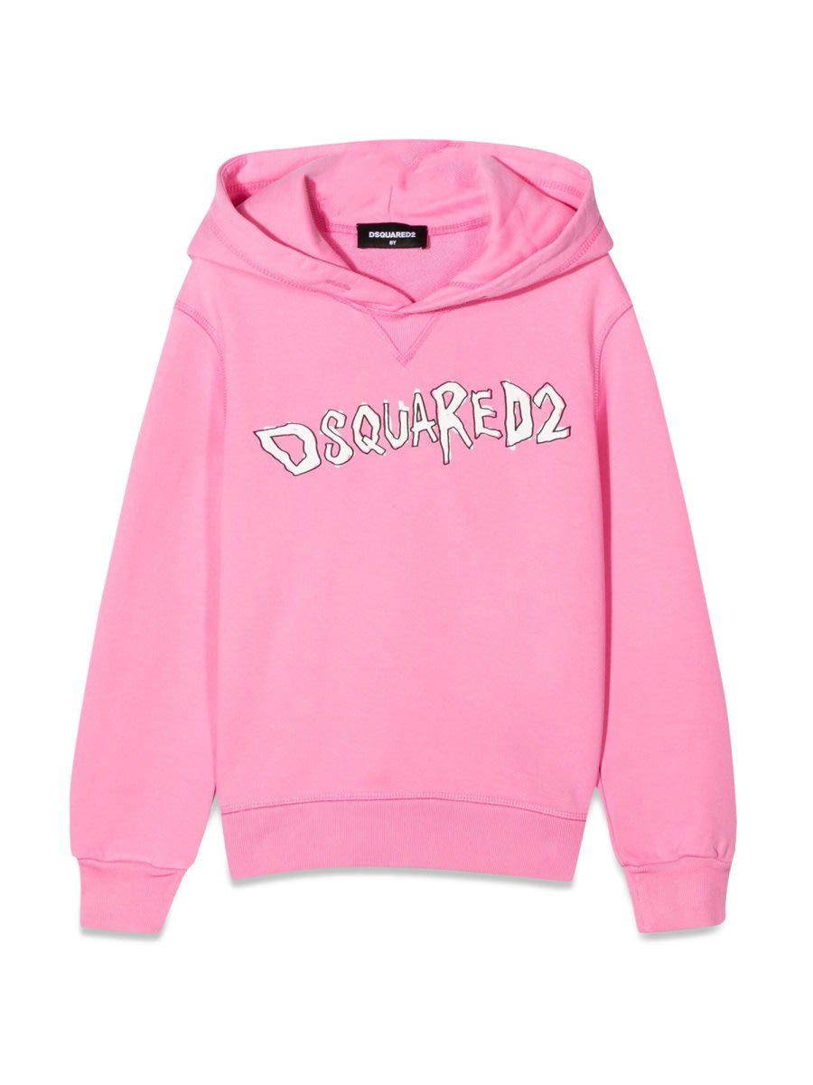 Shop Dsquared2 Felpa Con Cappuccio In Pink