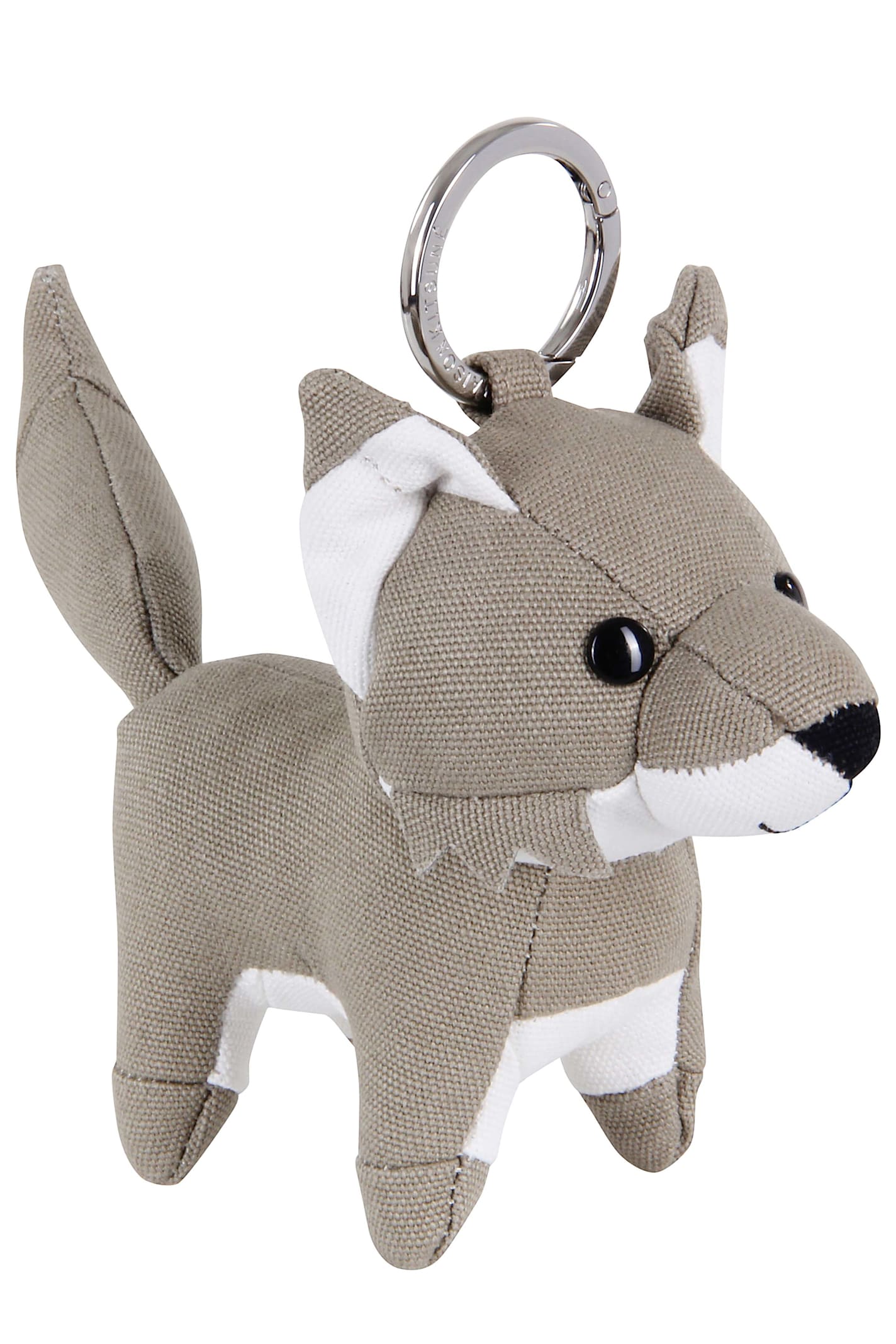 Maison Kitsuné Fox Bag Charm In Gray