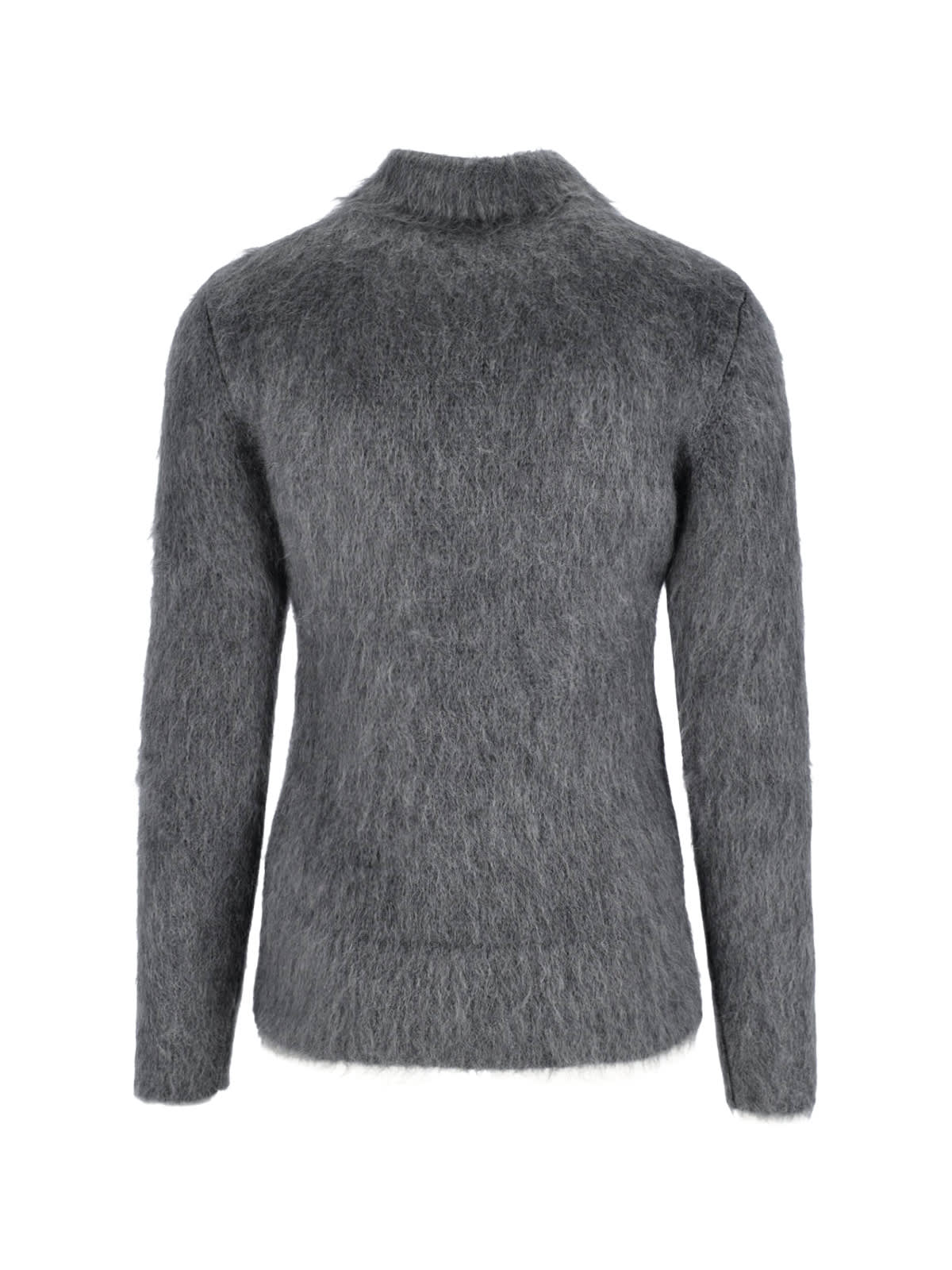 Gucci Mohair Blend Cardigan In Gray