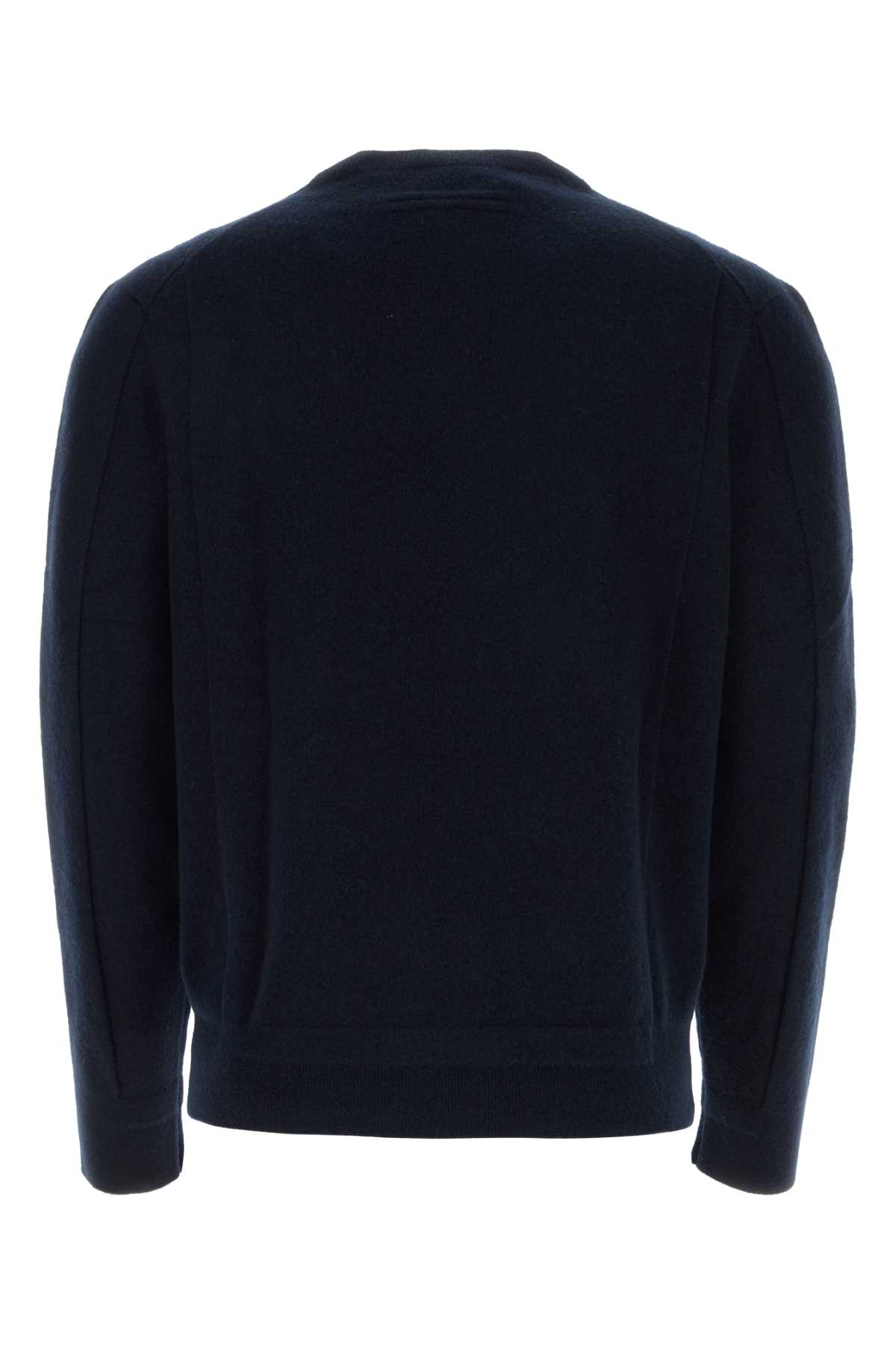 Zegna Midnight Blue Wool Blend Sweater In B98