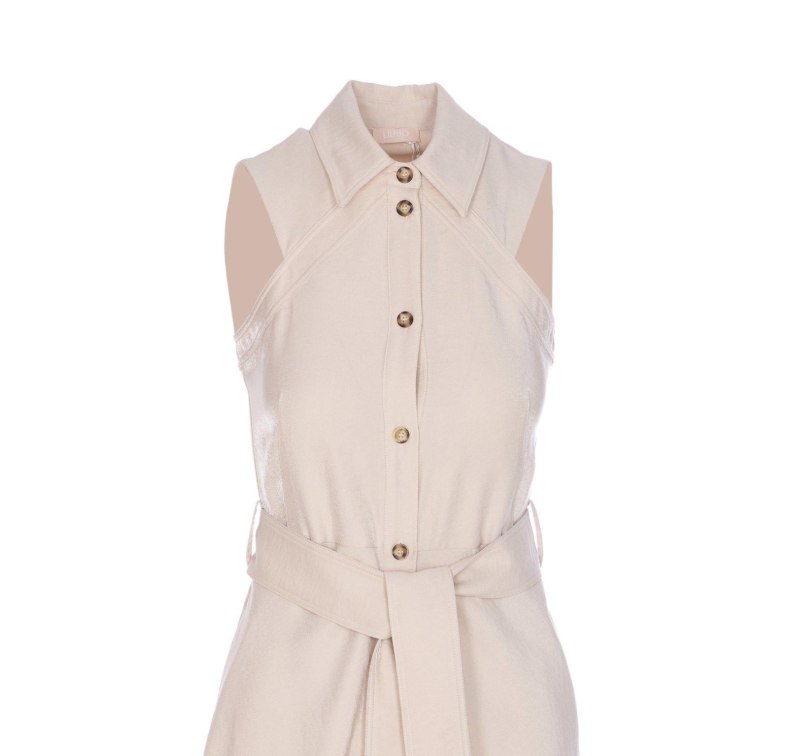 Shop Liu •jo Sleeveless Panelled Midi Dress Liu-jo