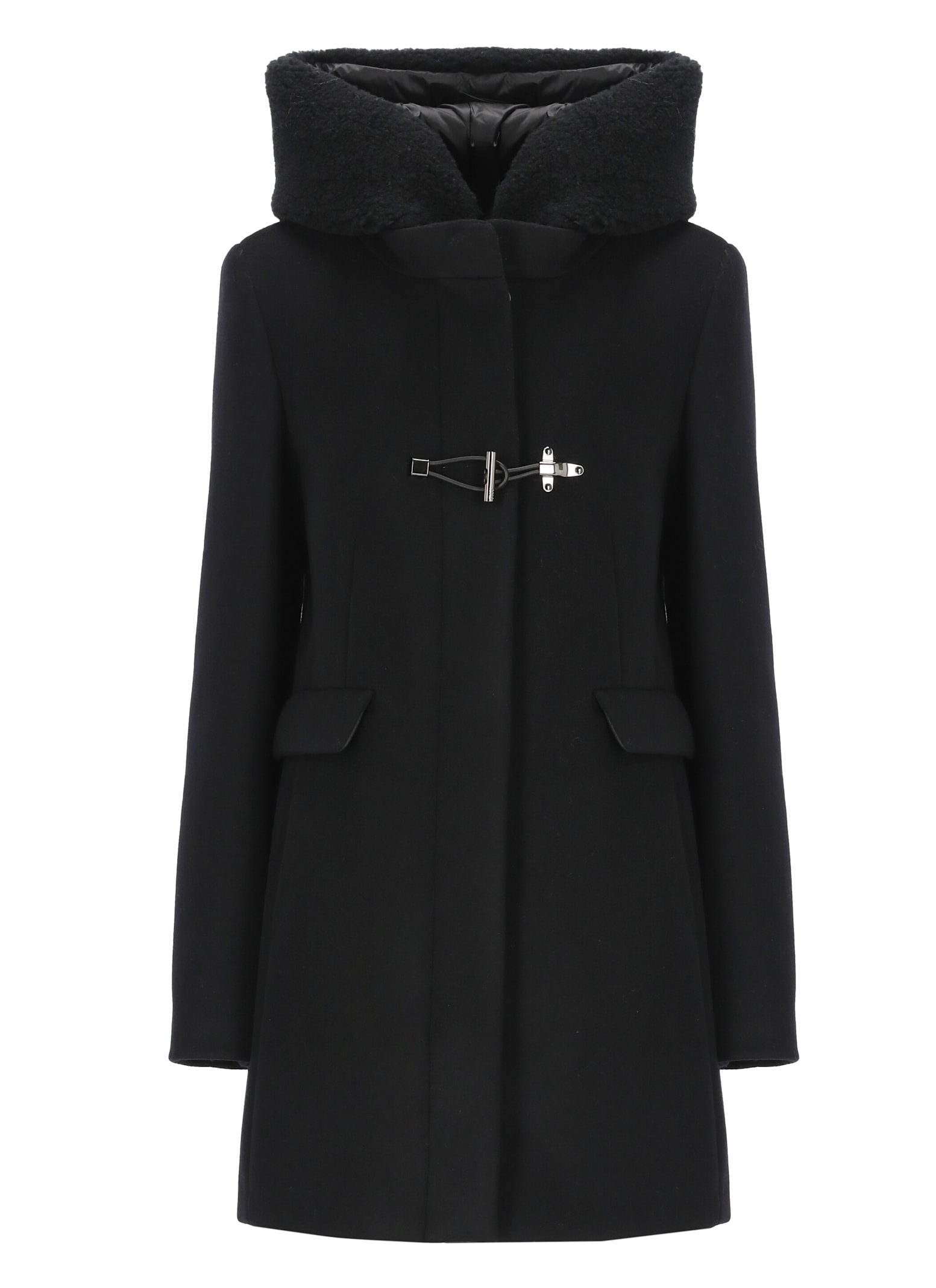 Shop Fay Toggle Coat In Black