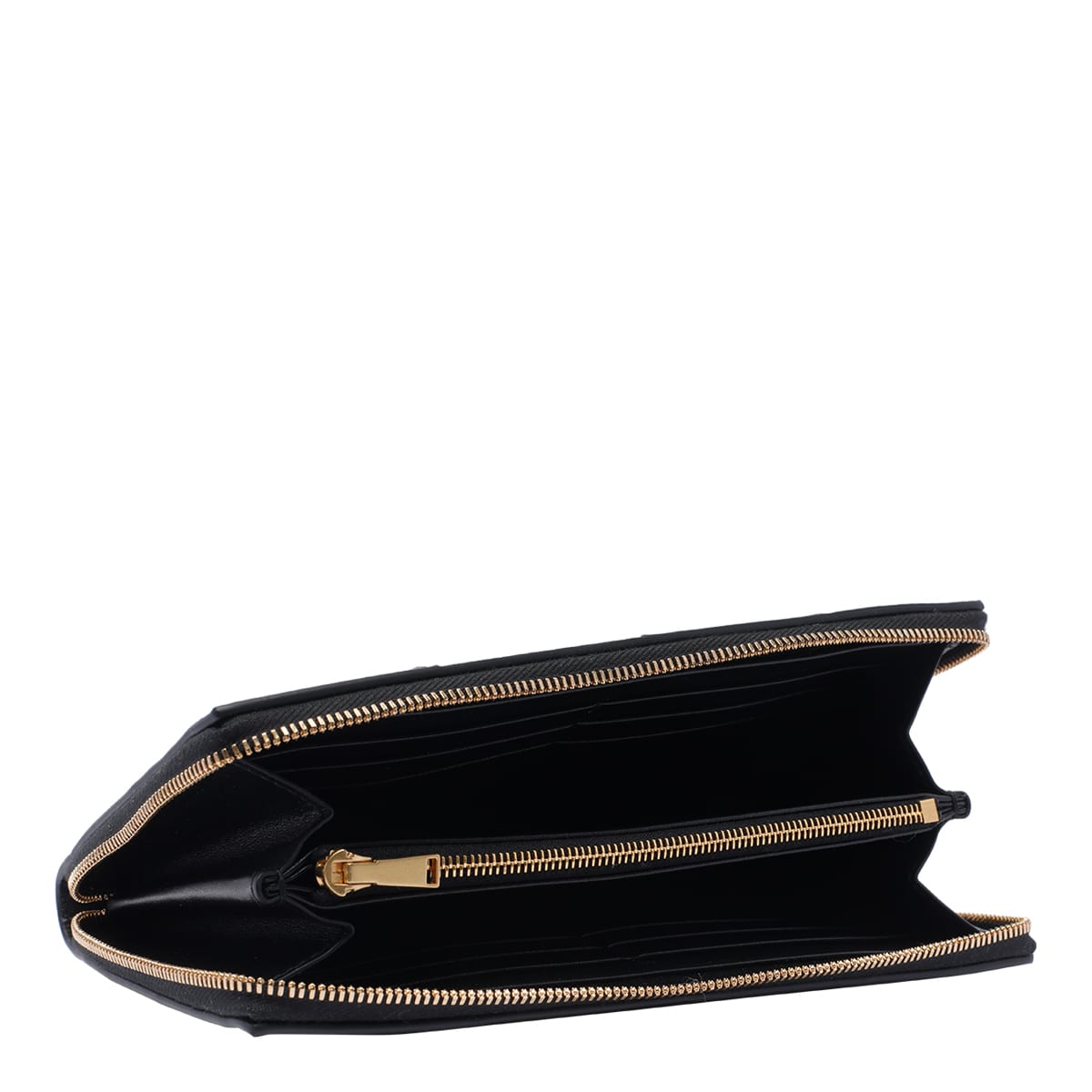 Shop Bottega Veneta Small Cassette Bi-fold Zip Wallet In Black