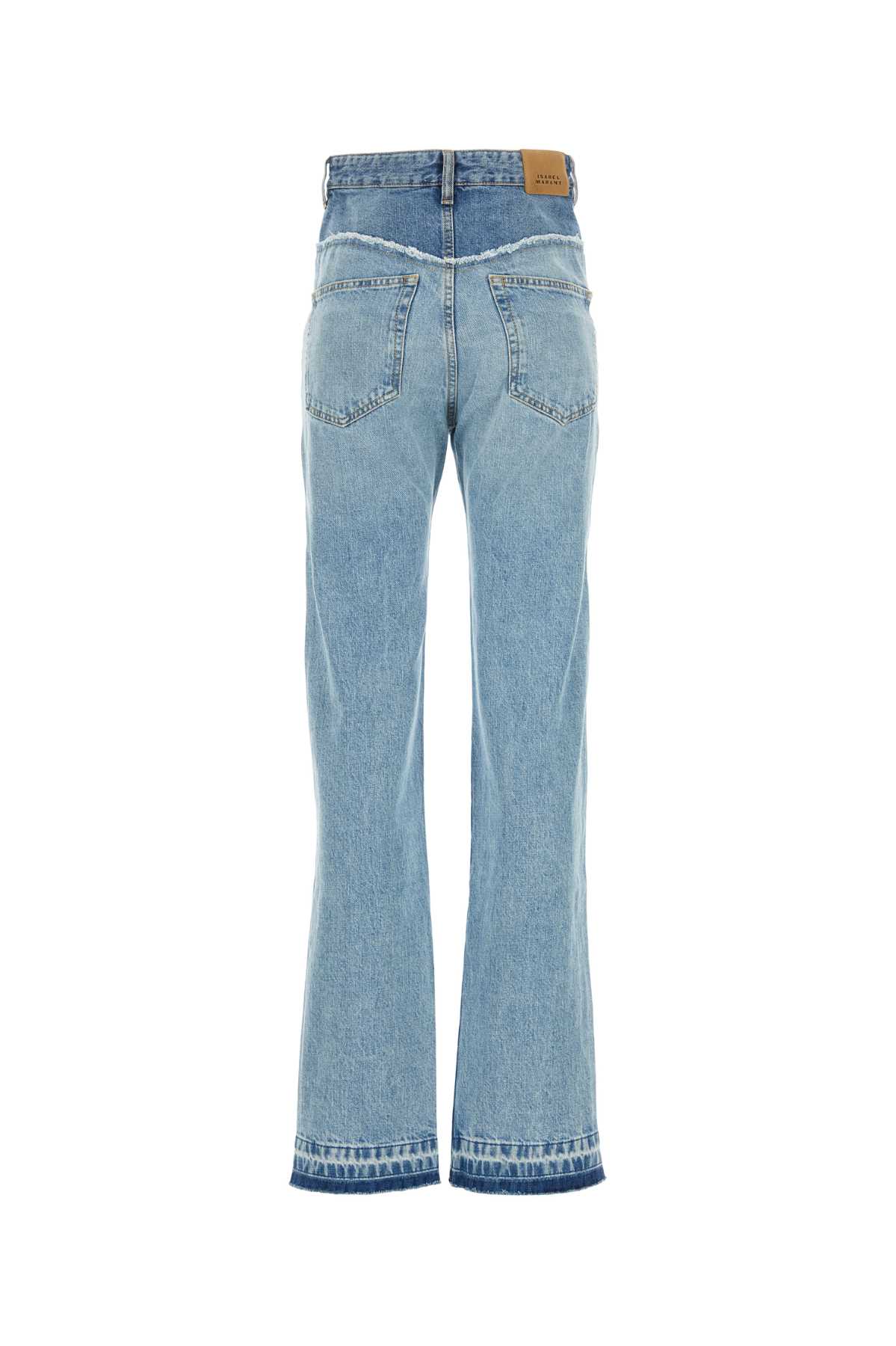 Shop Isabel Marant Denim Noemie Jeans In Lightblue