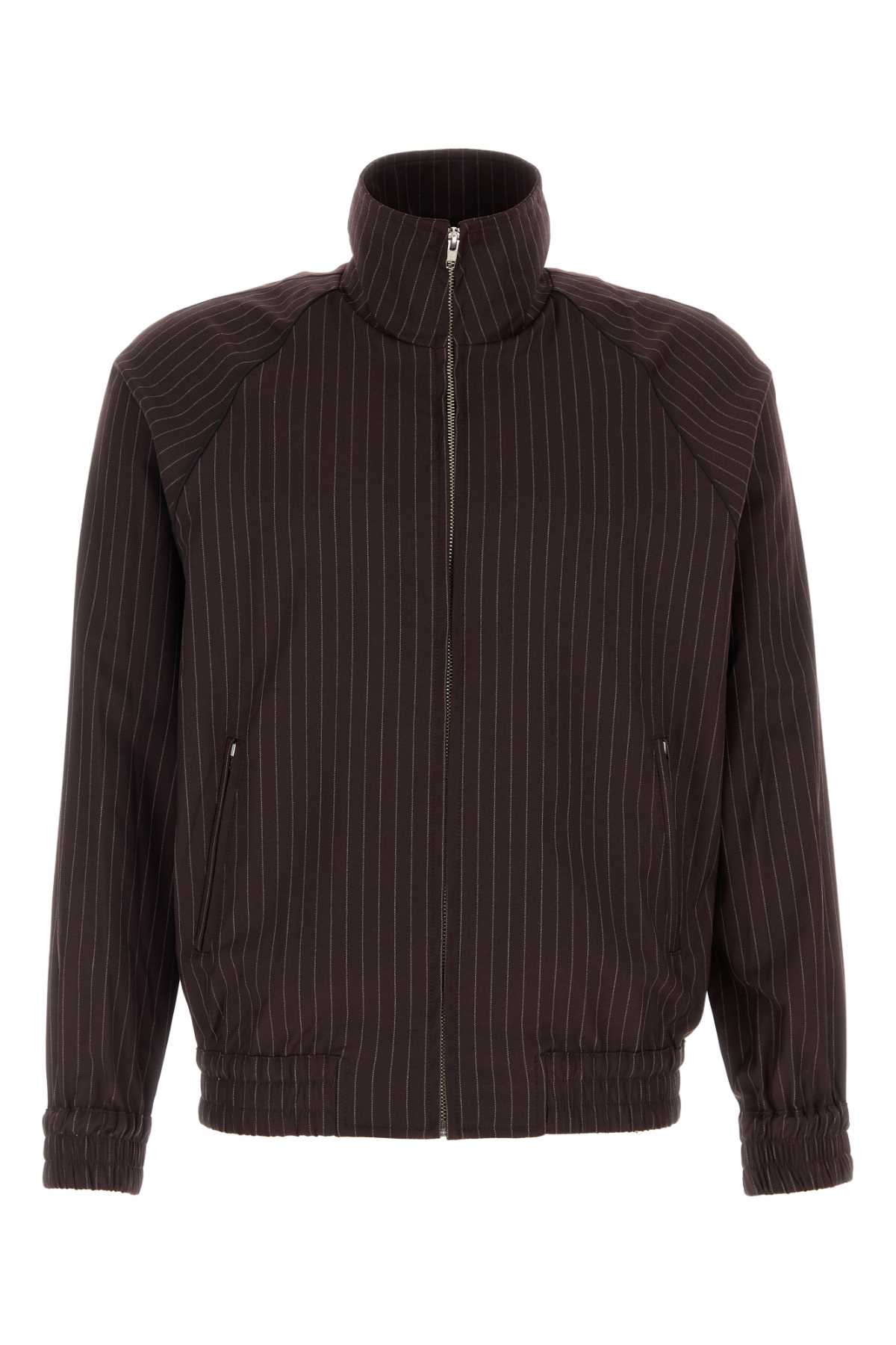 Gimaguas Embroidered Stretch Polyester Blend Brian Jacket In Brown