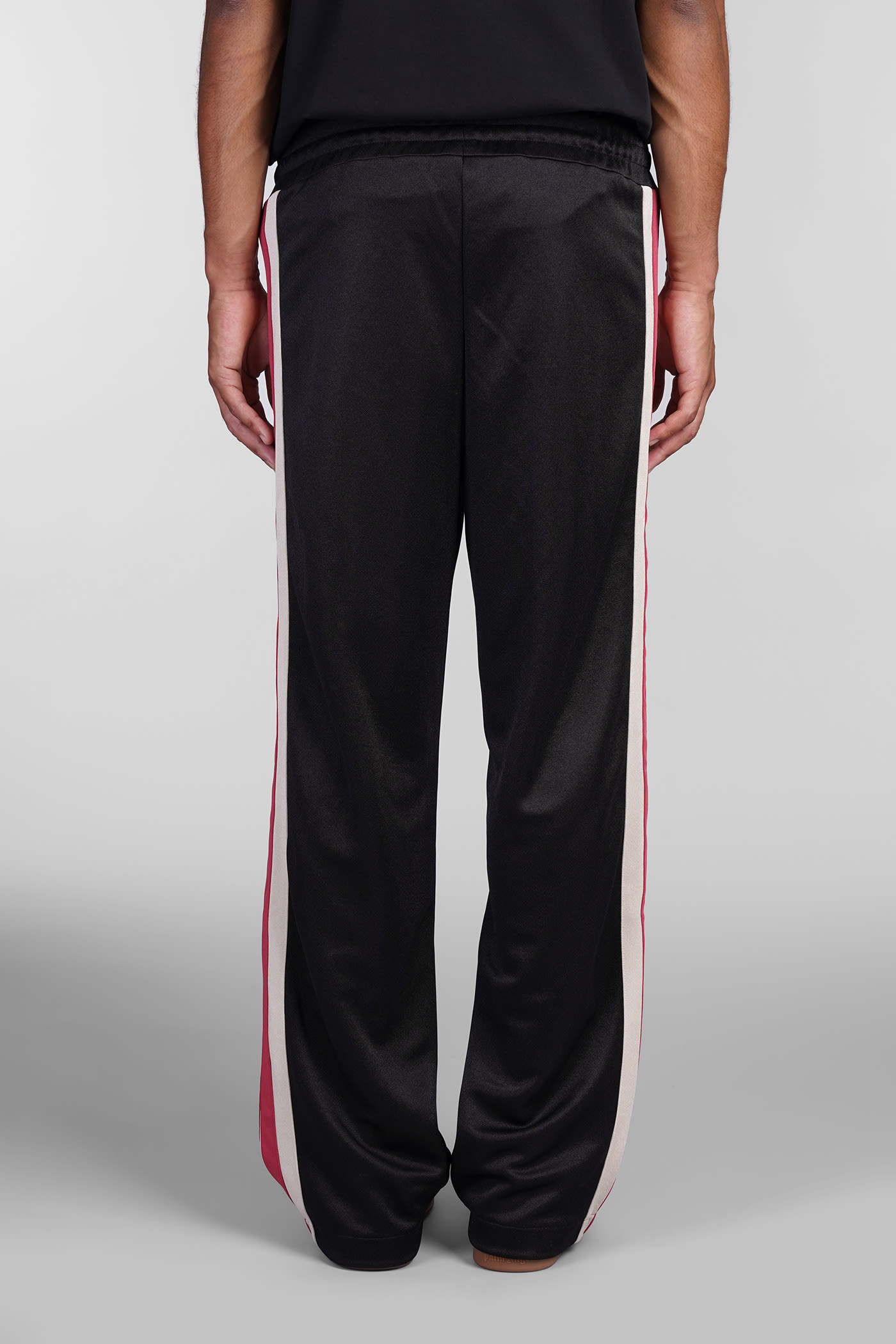 Shop Palm Angels Pants In Black Polyester