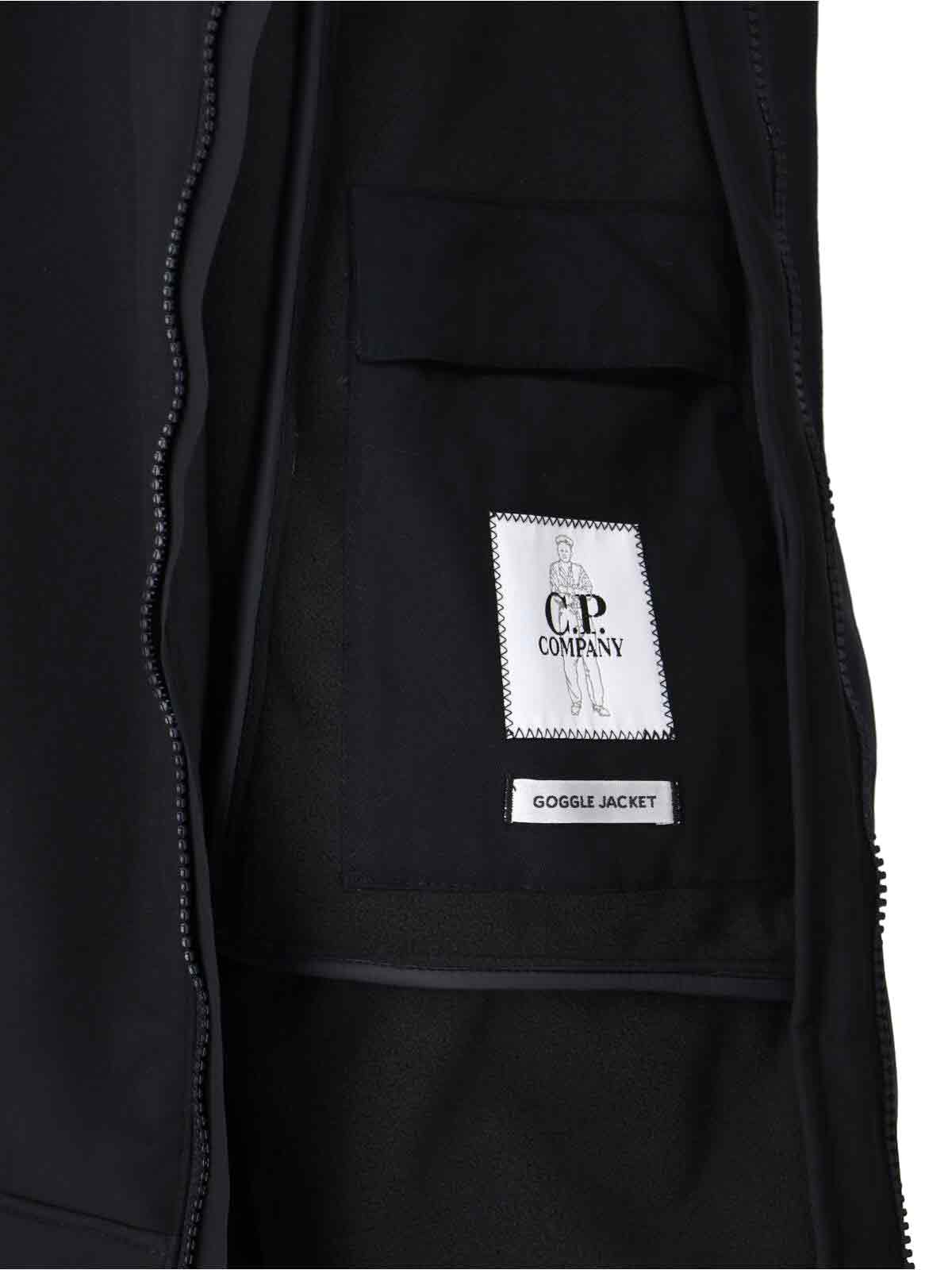 C.p. Company Mens Sleeveless Jacket With Integrated Goggles And High Collar In Black