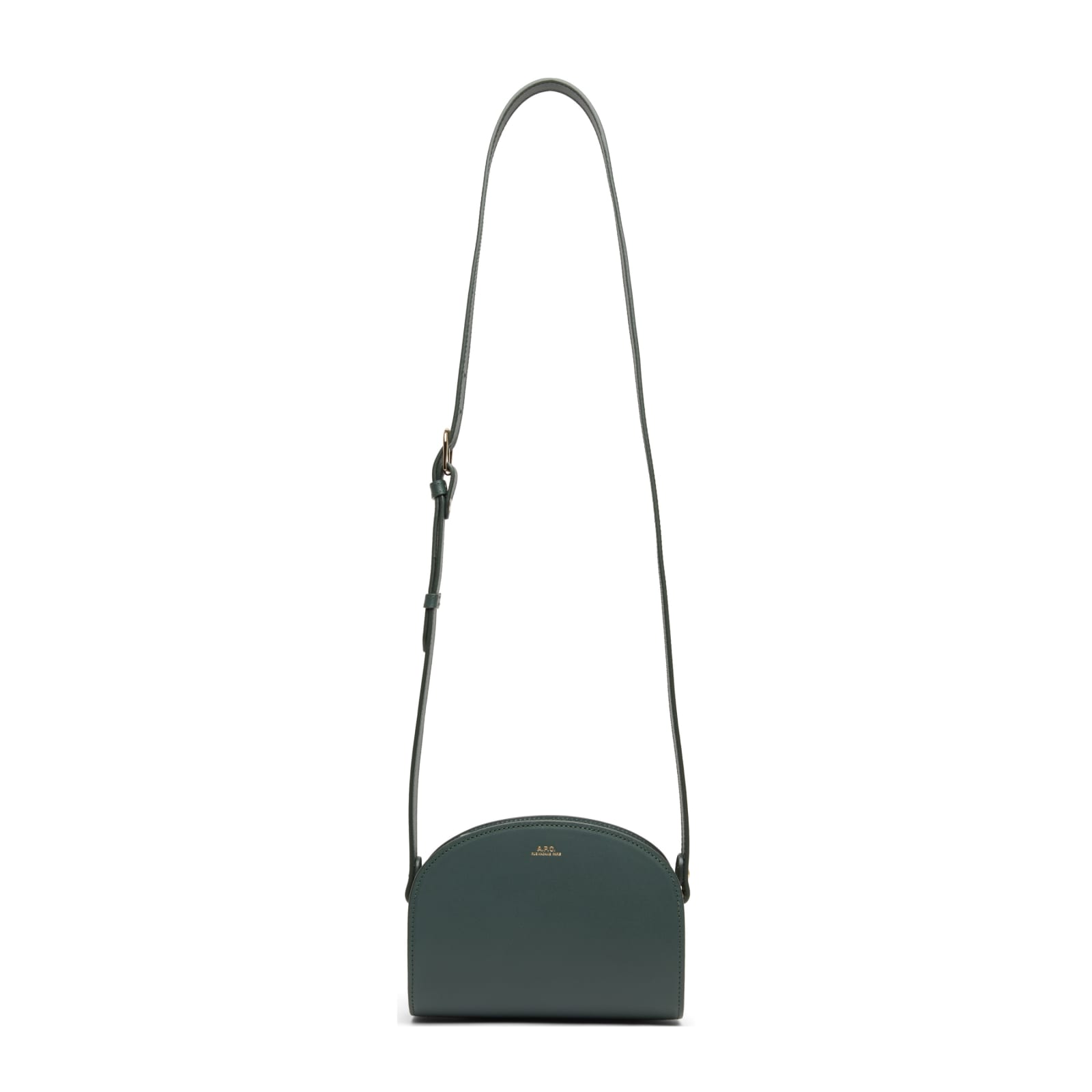 Shop Apc Sac Demi-lune Mini In Kaf Vert Fonce