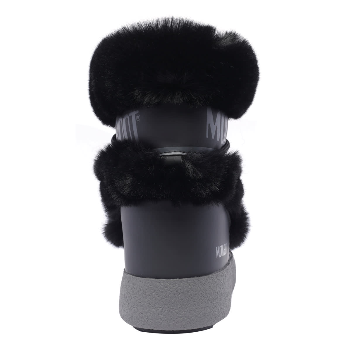 Shop Moon Boot Ltrack Tube Faux Fur Booties In Black